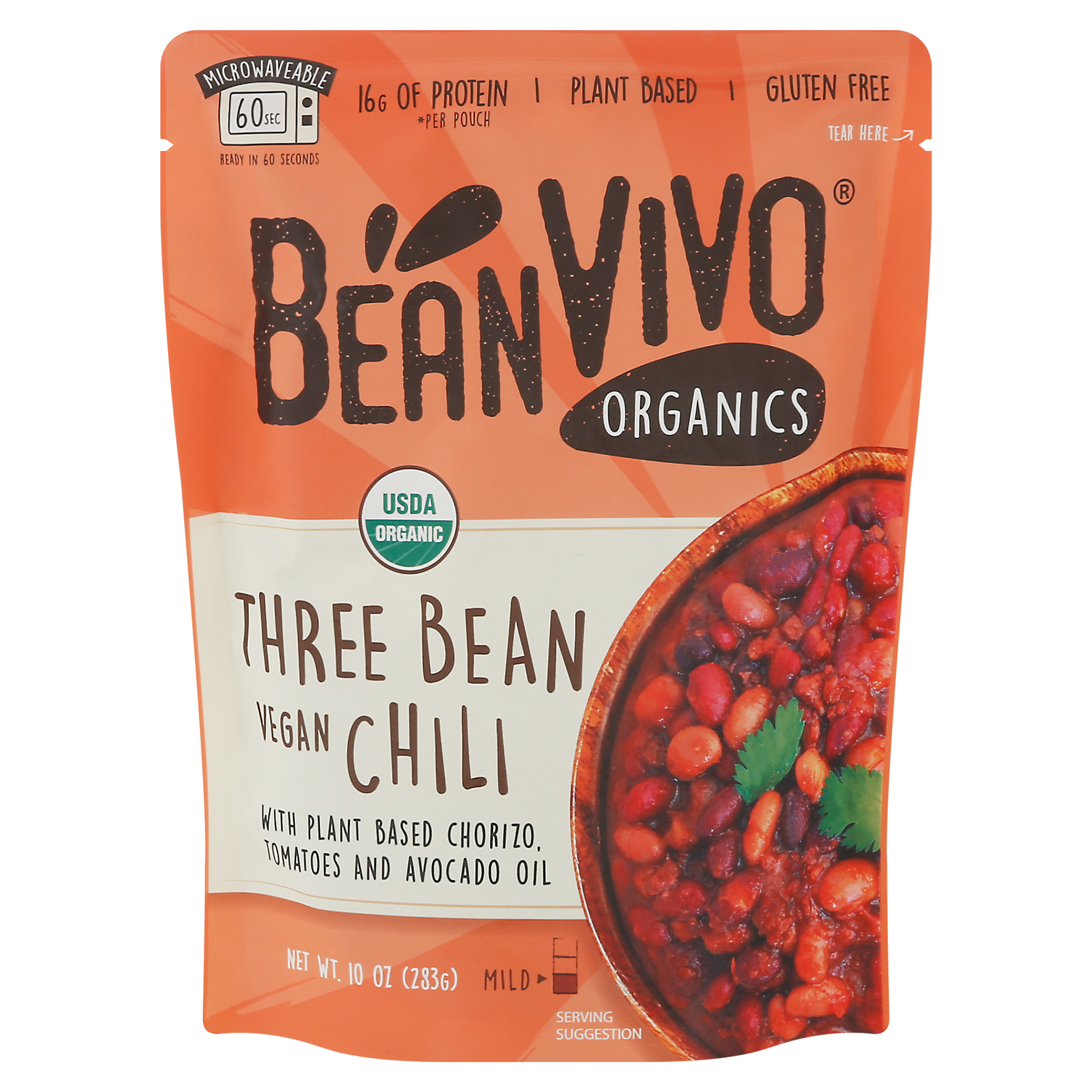 BeanVivo Organics Vegan Mild Three Bean Chili