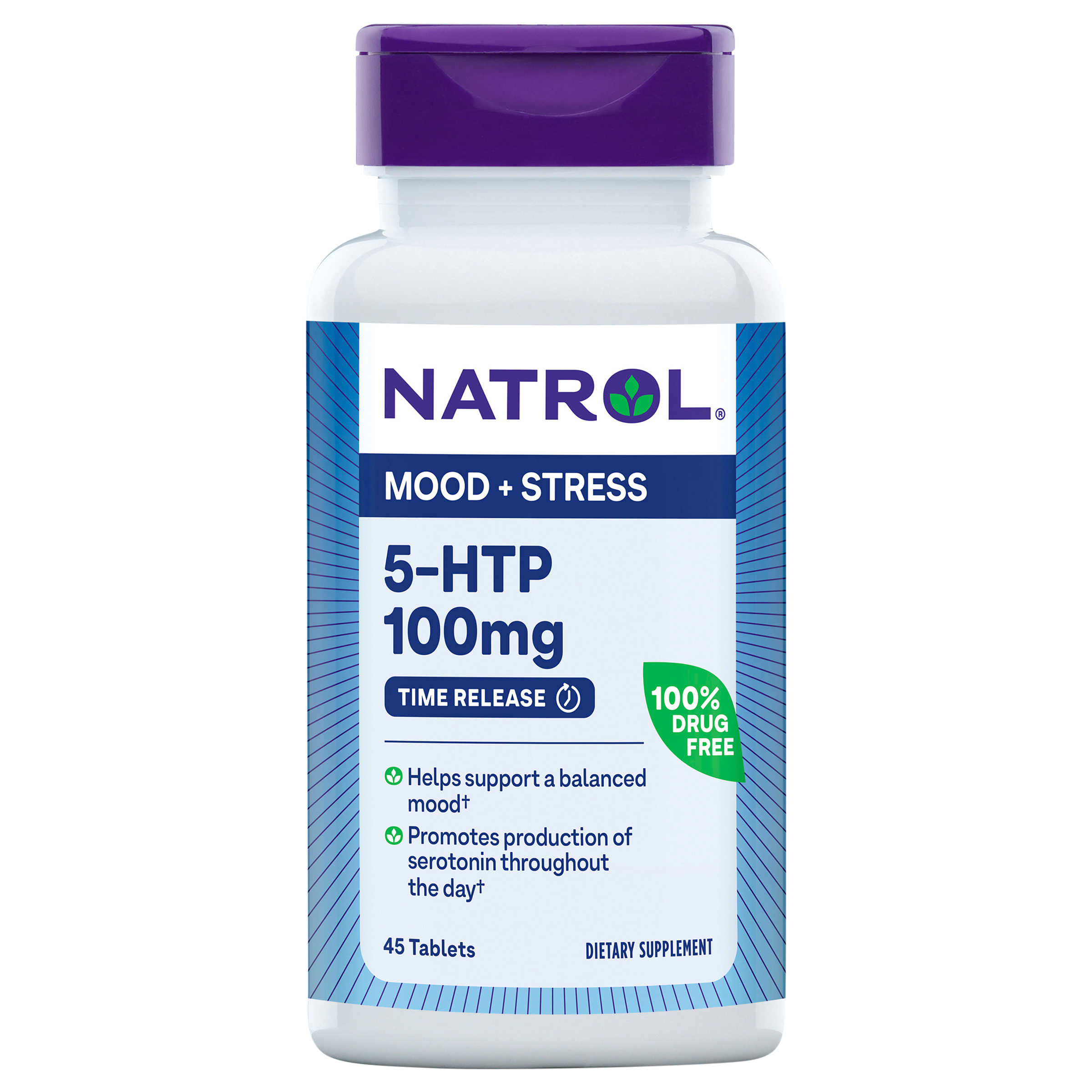 Natrol 5-HTP 100mg, Dietary Supplement Helps Support a Balanced Mood, 90 Time Release Tablets, 22-45 Day Supply