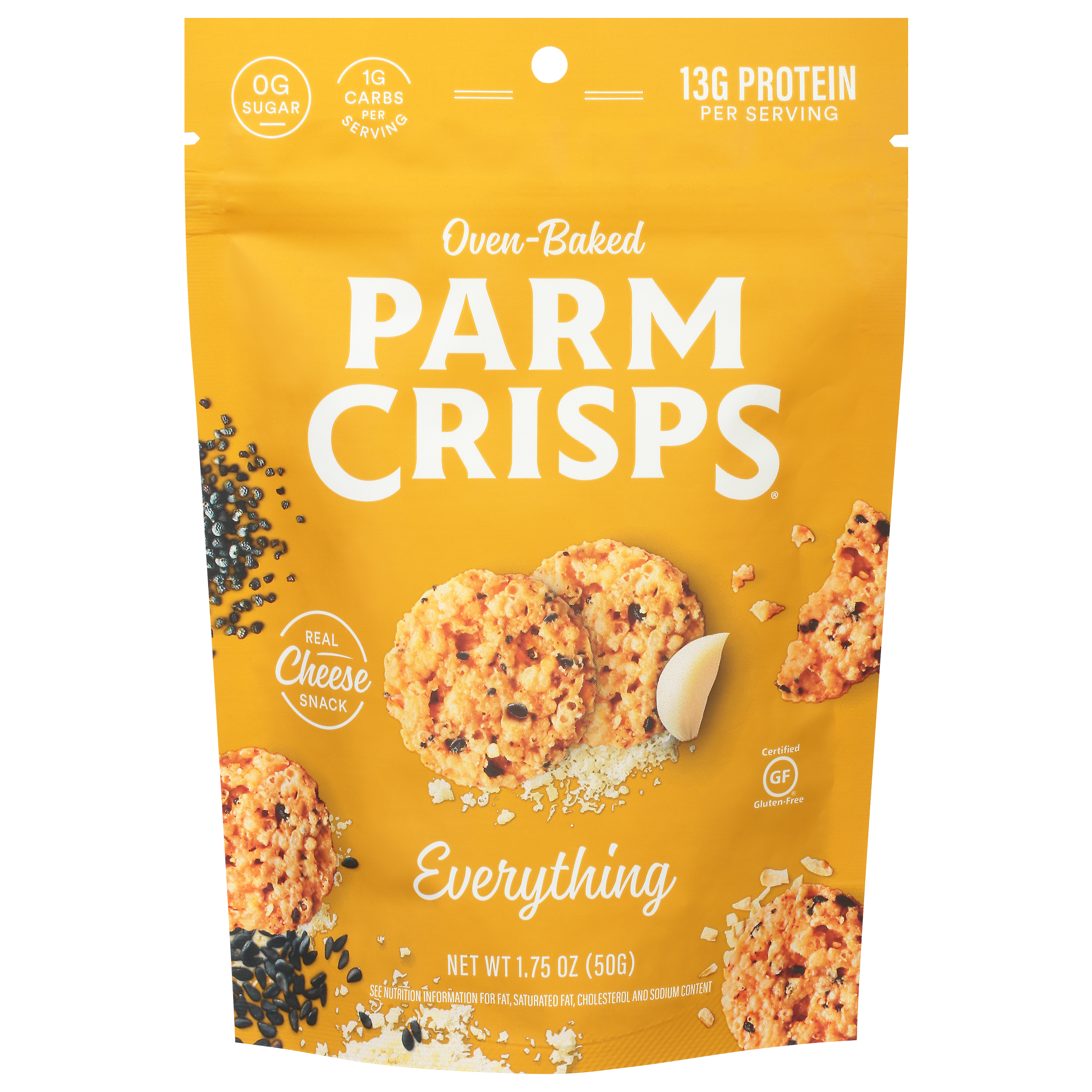 Parm Crisps Oven-Baked Everything Cheese Snack