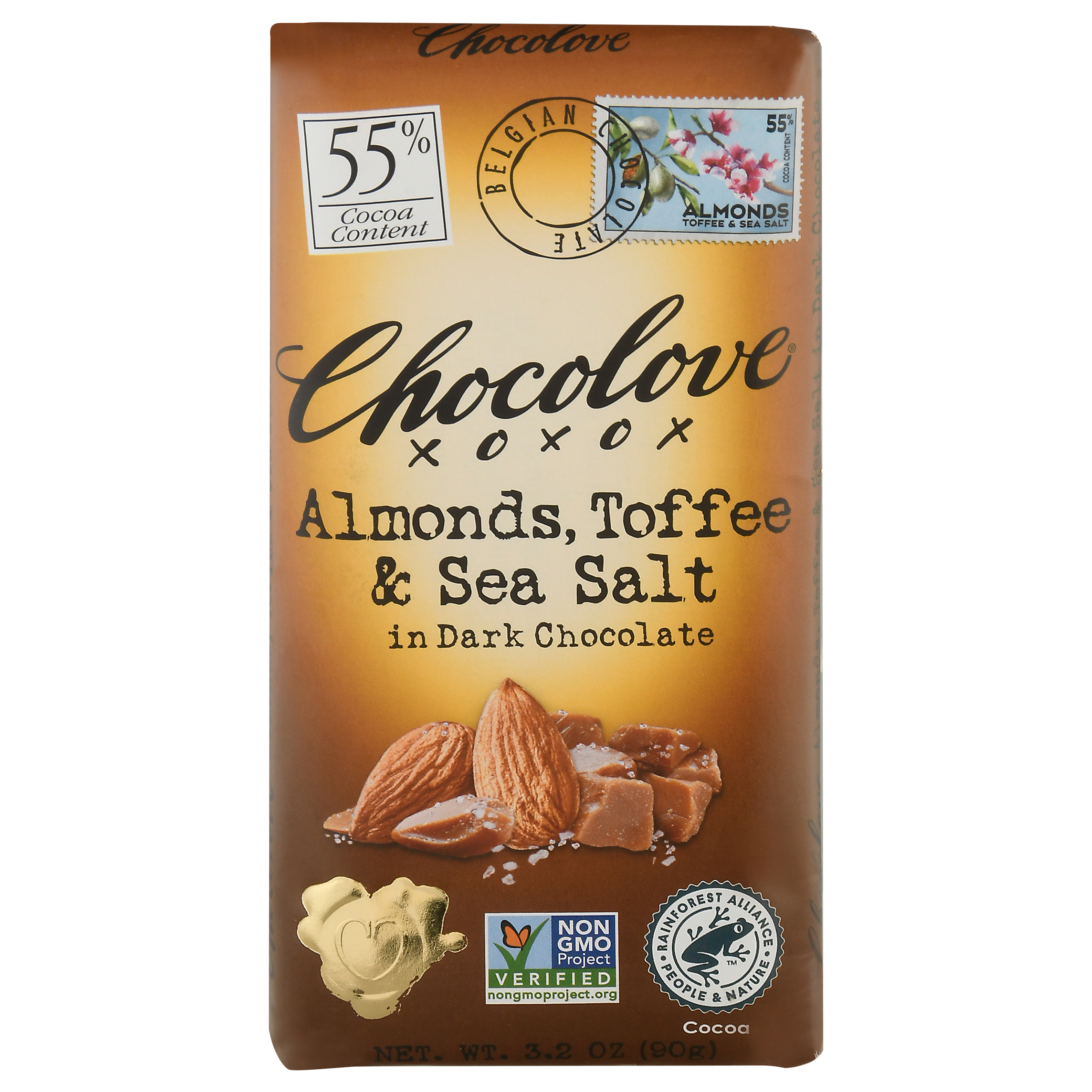 Chocolove Almonds, Toffee & Sea Salt in Dark Chocolate
