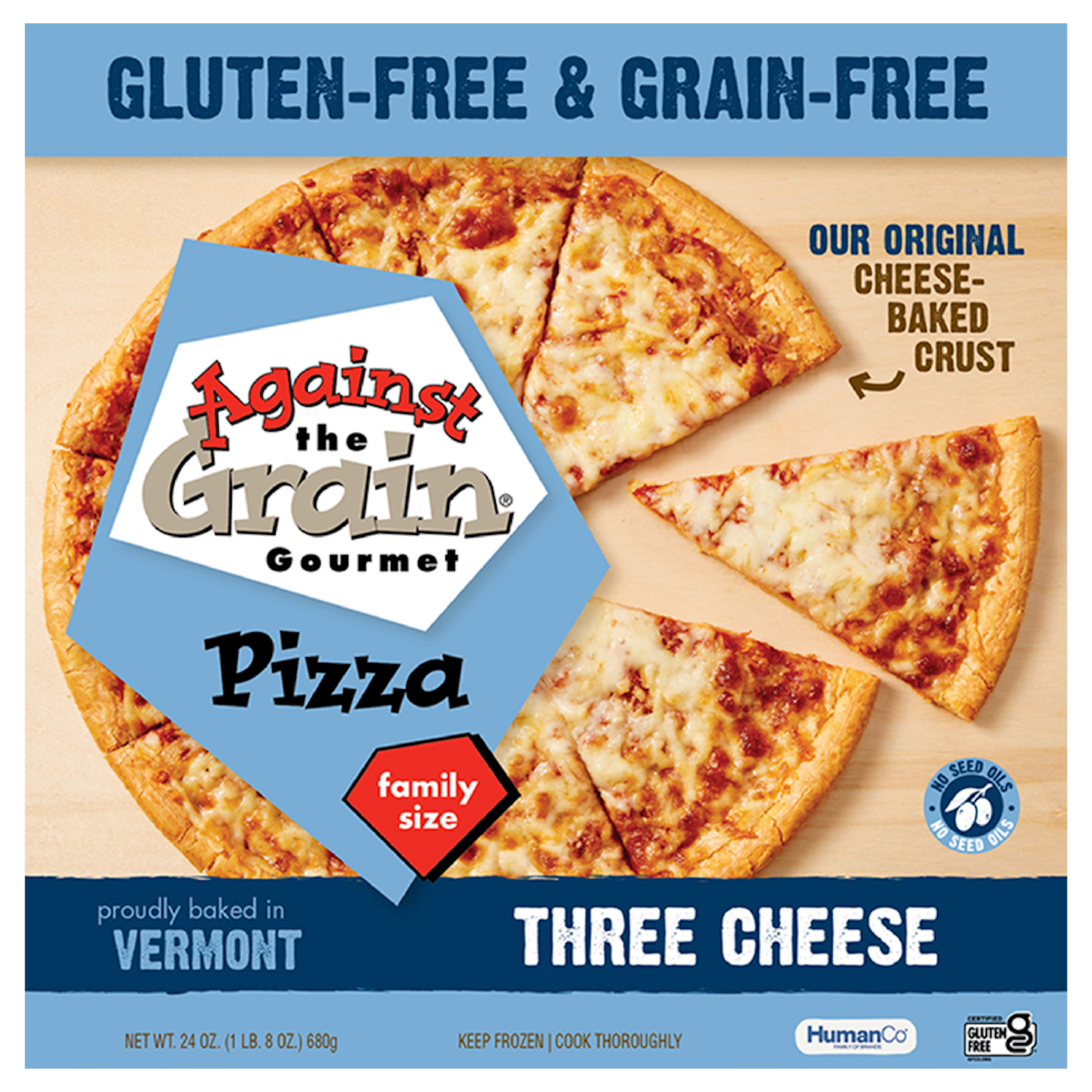 Against the Grain Gourmet Three Cheese Pizza Family Size