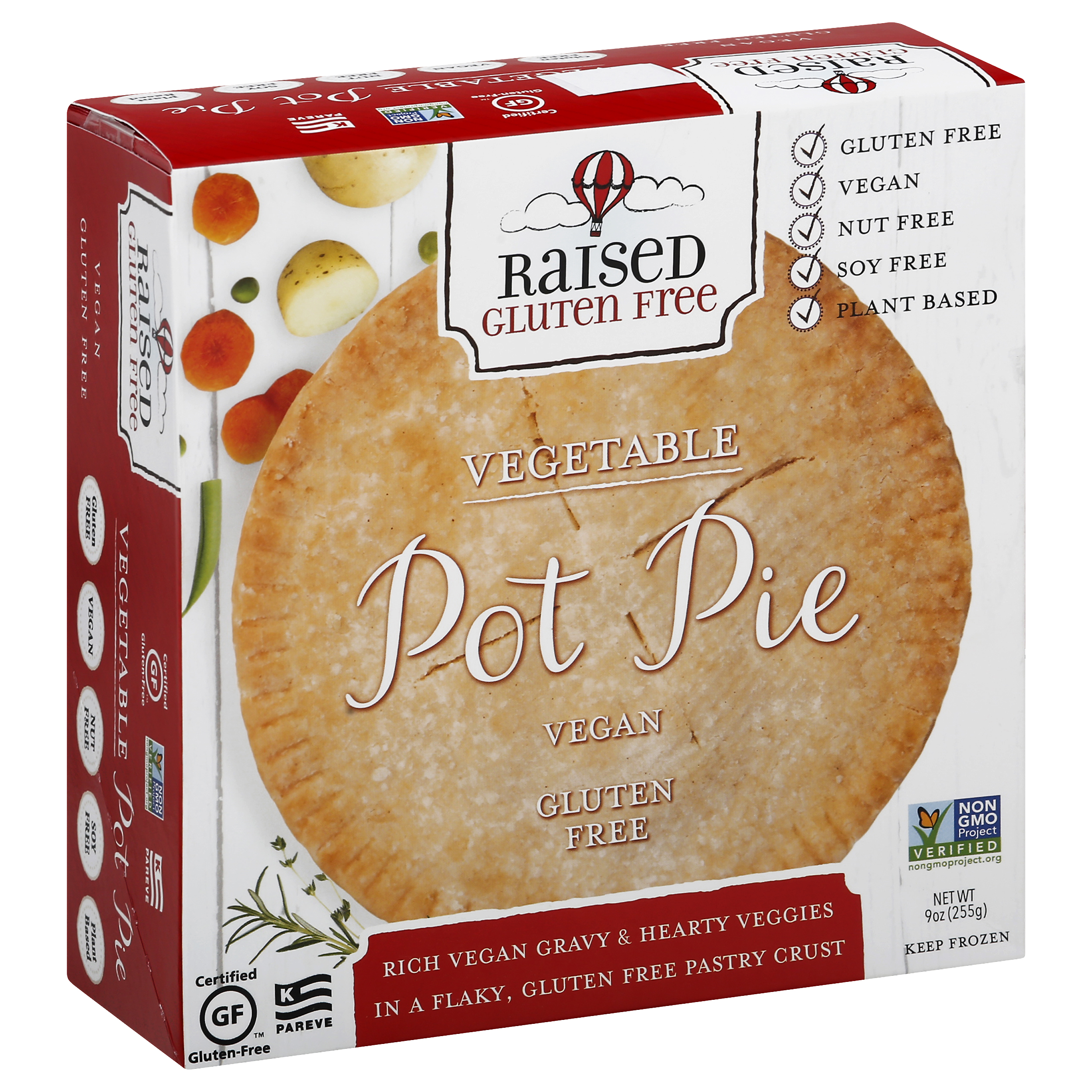 Raised Gluten Free Vegan Vegetable Pot Pie