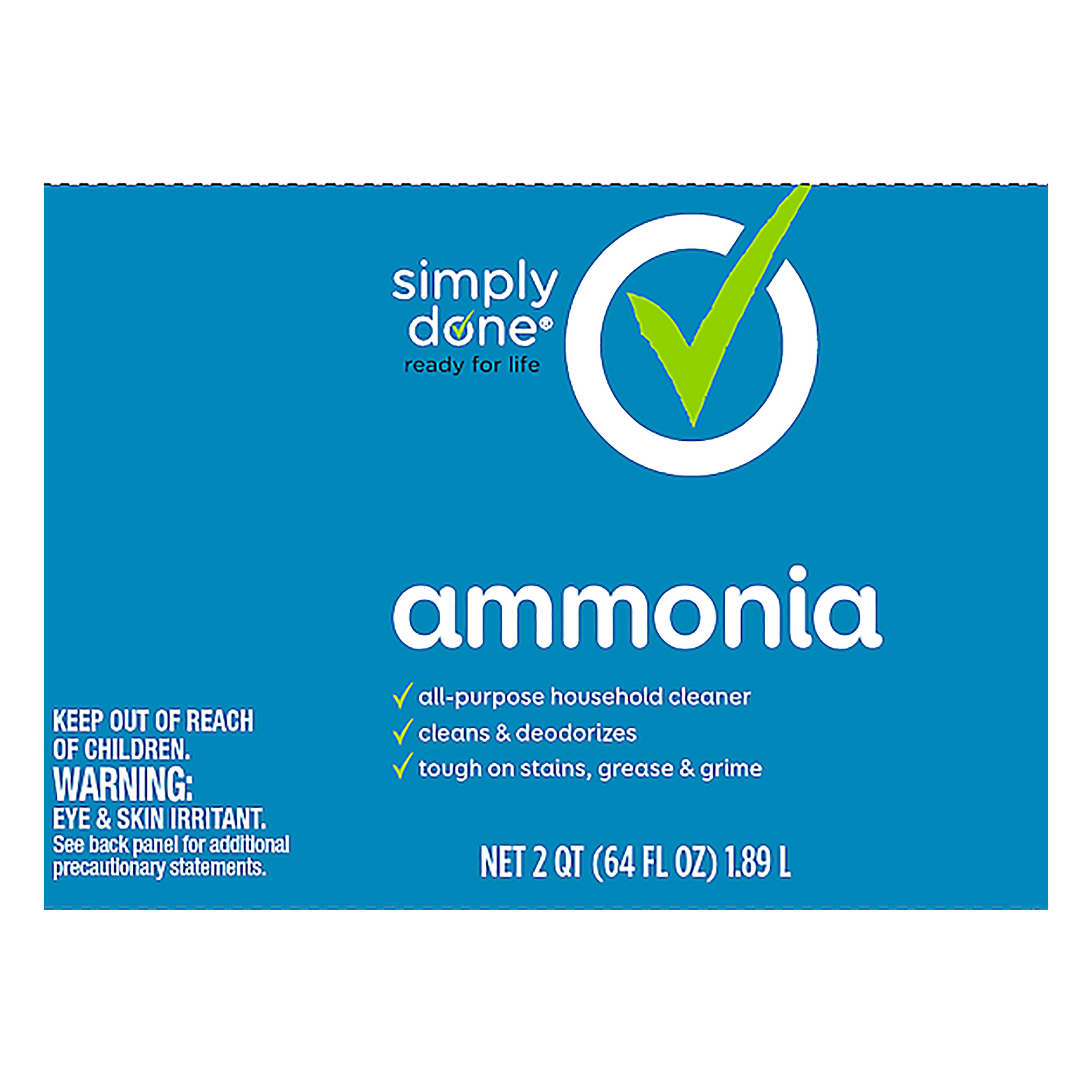 Simply Done Ammonia 2 qt BOTTLE