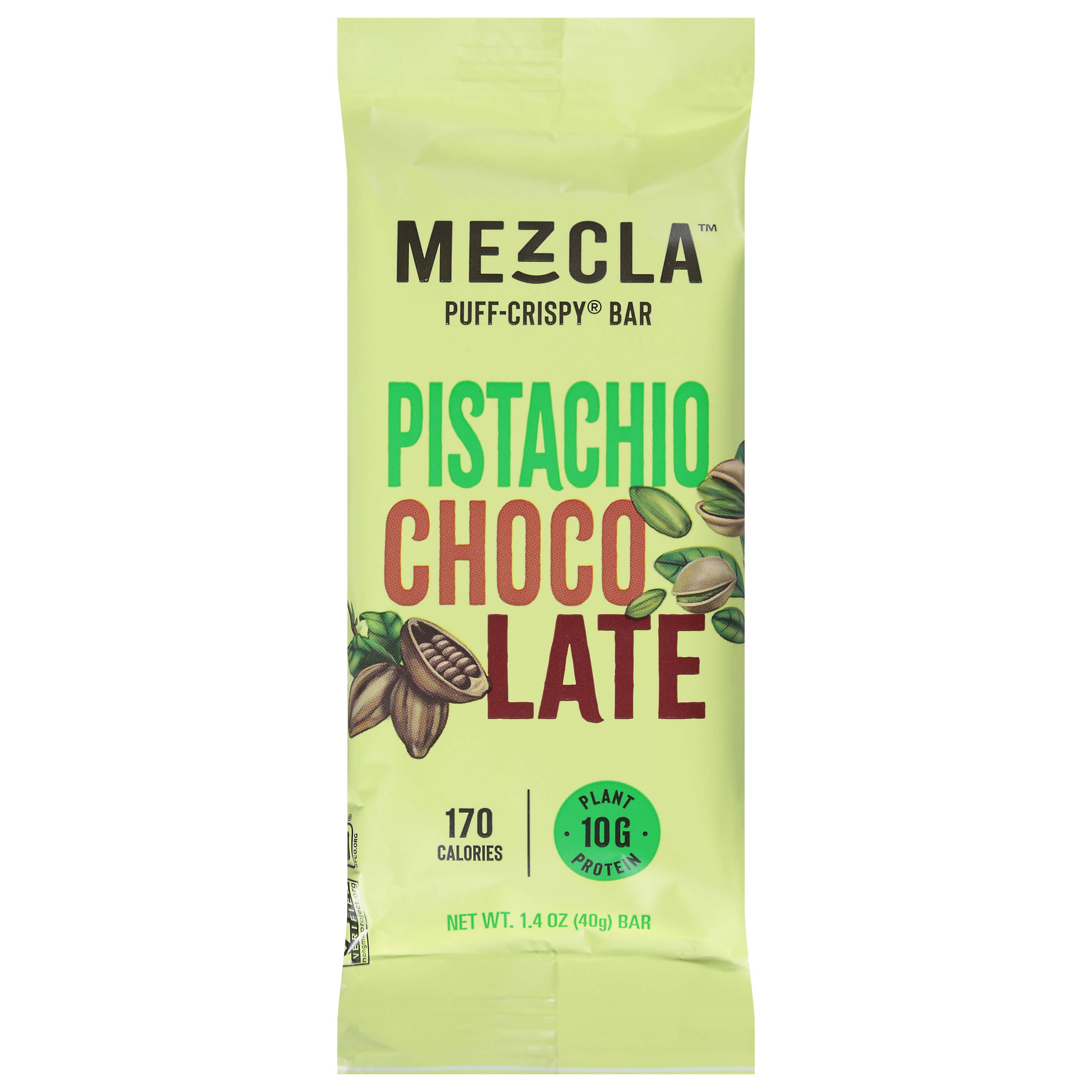 Mezcla Pistachio Chocolate Puff-Crispy Bar