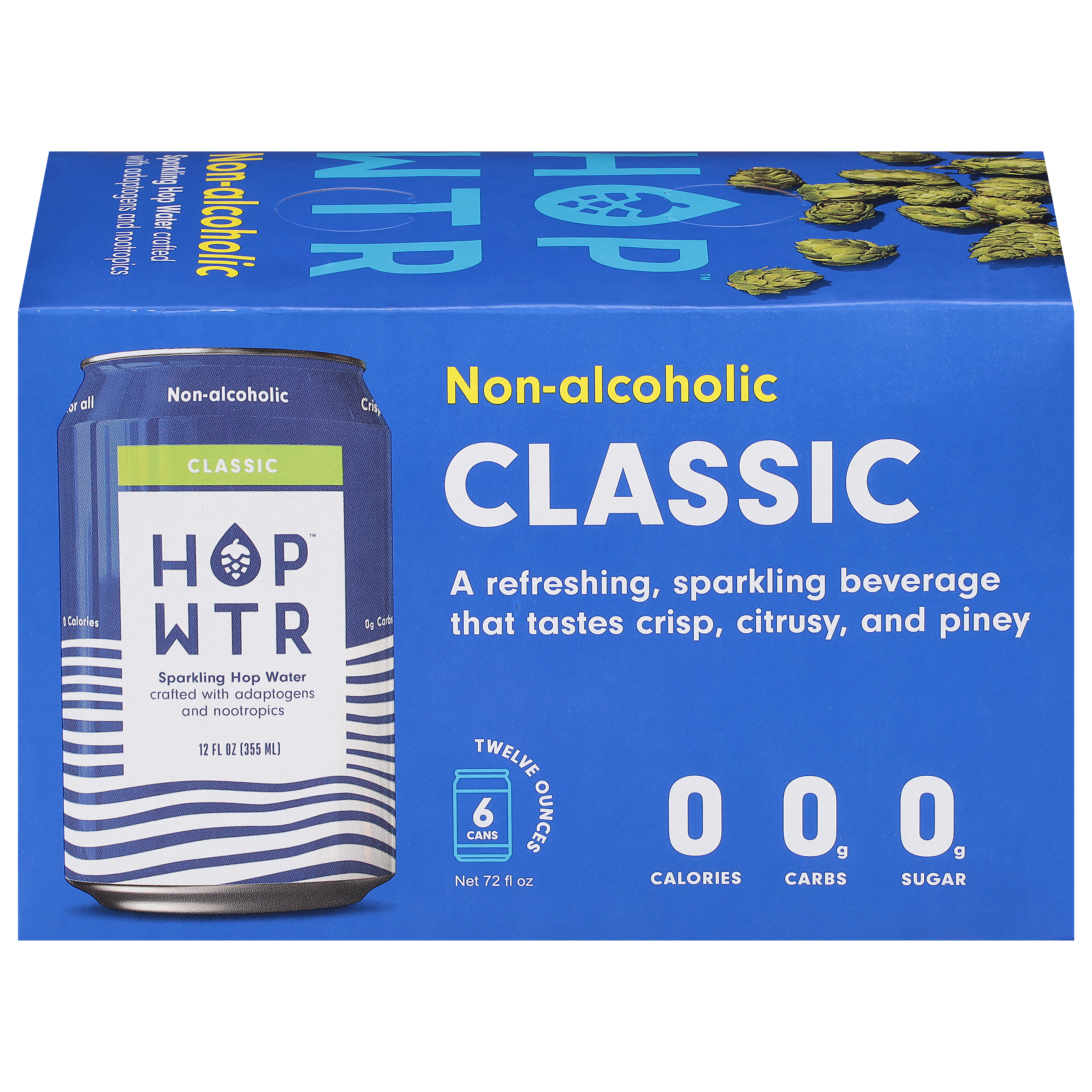Hop Wtr Non-Alcoholic Classic Sparkling Hop Water
