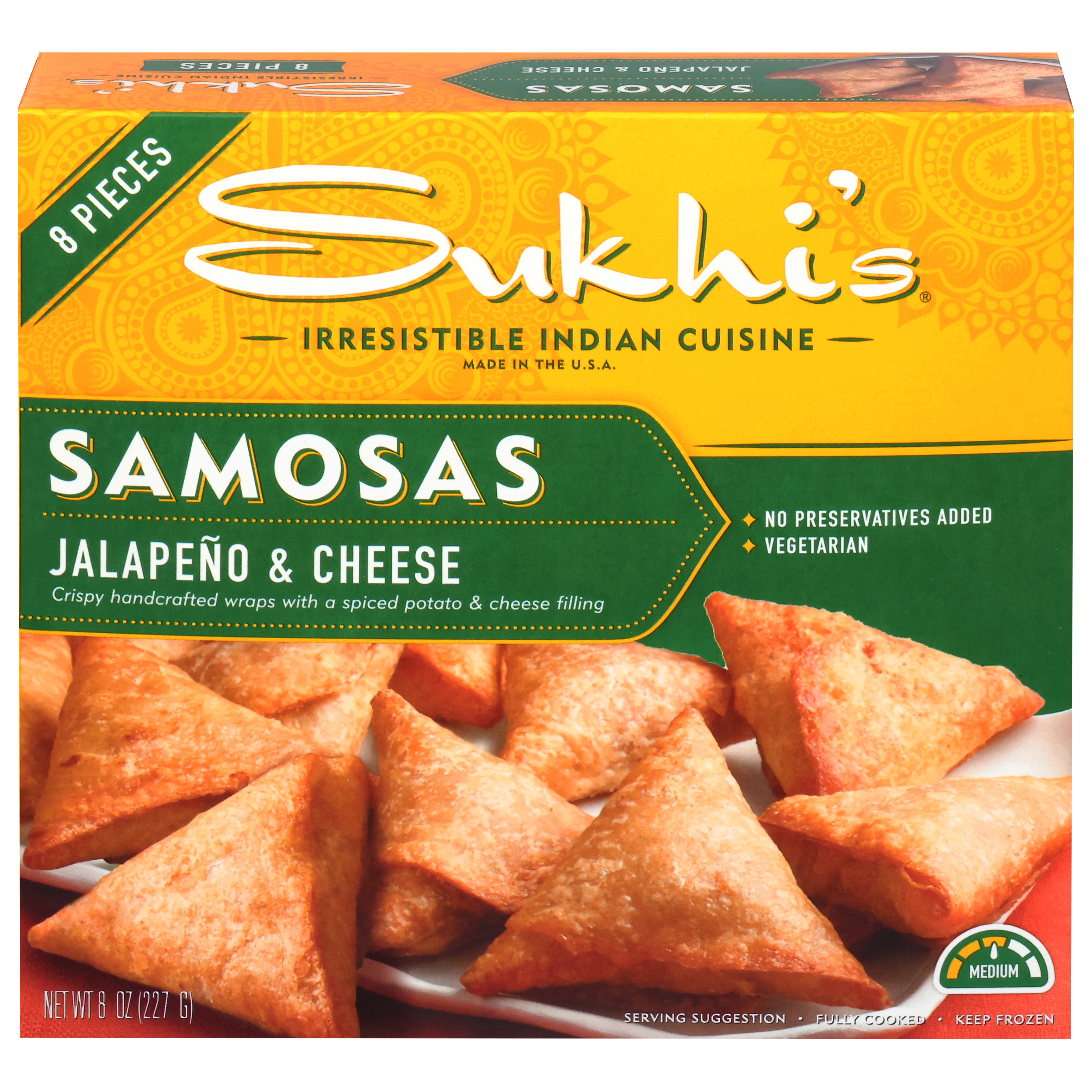 Sukhi's Medium Jalapeno & Cheese Samosas