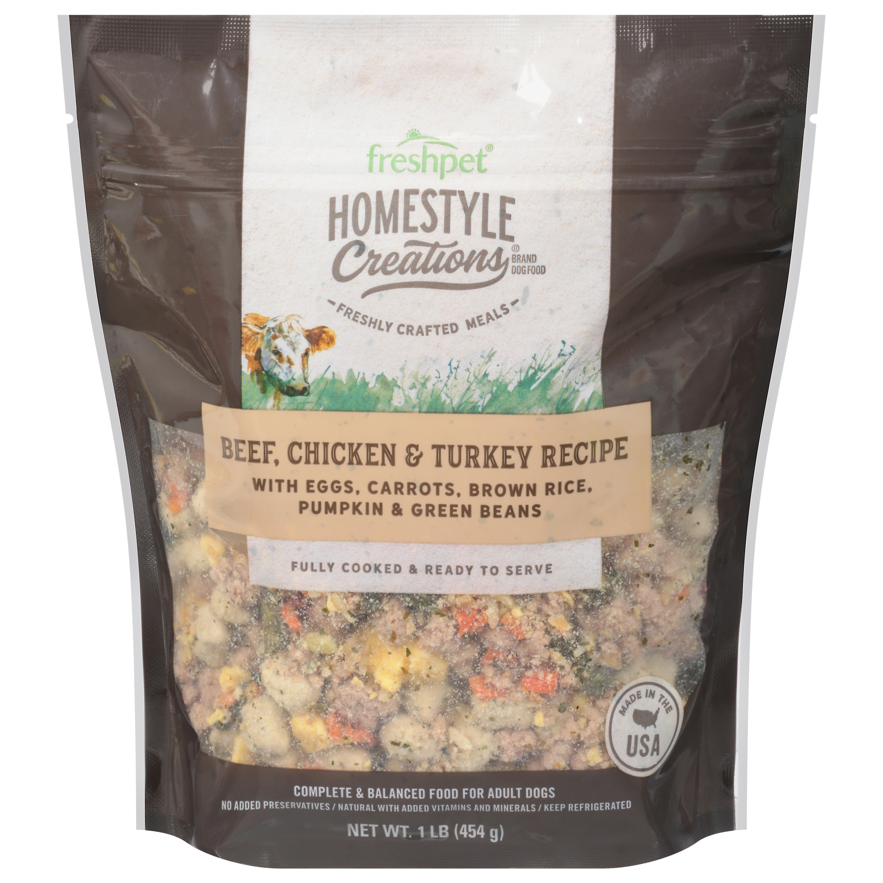 Freshpet Homestyle Creations Adult Dogs Beef, Chicken & Turkey Recipe Dog Food