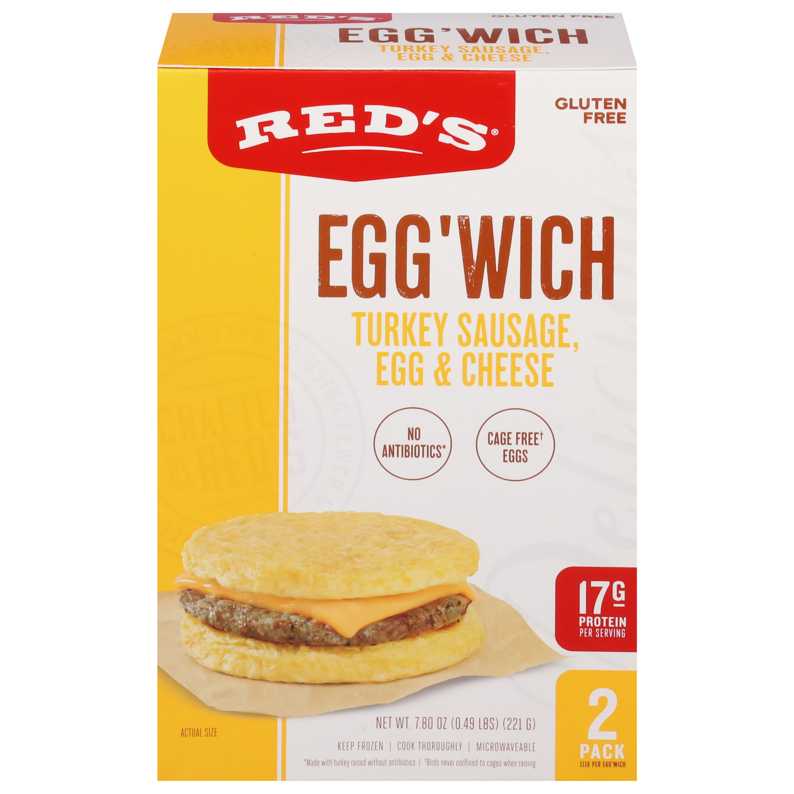 Red's Gluten Free Turkey Sausage, Egg & Cheese Egg'wich