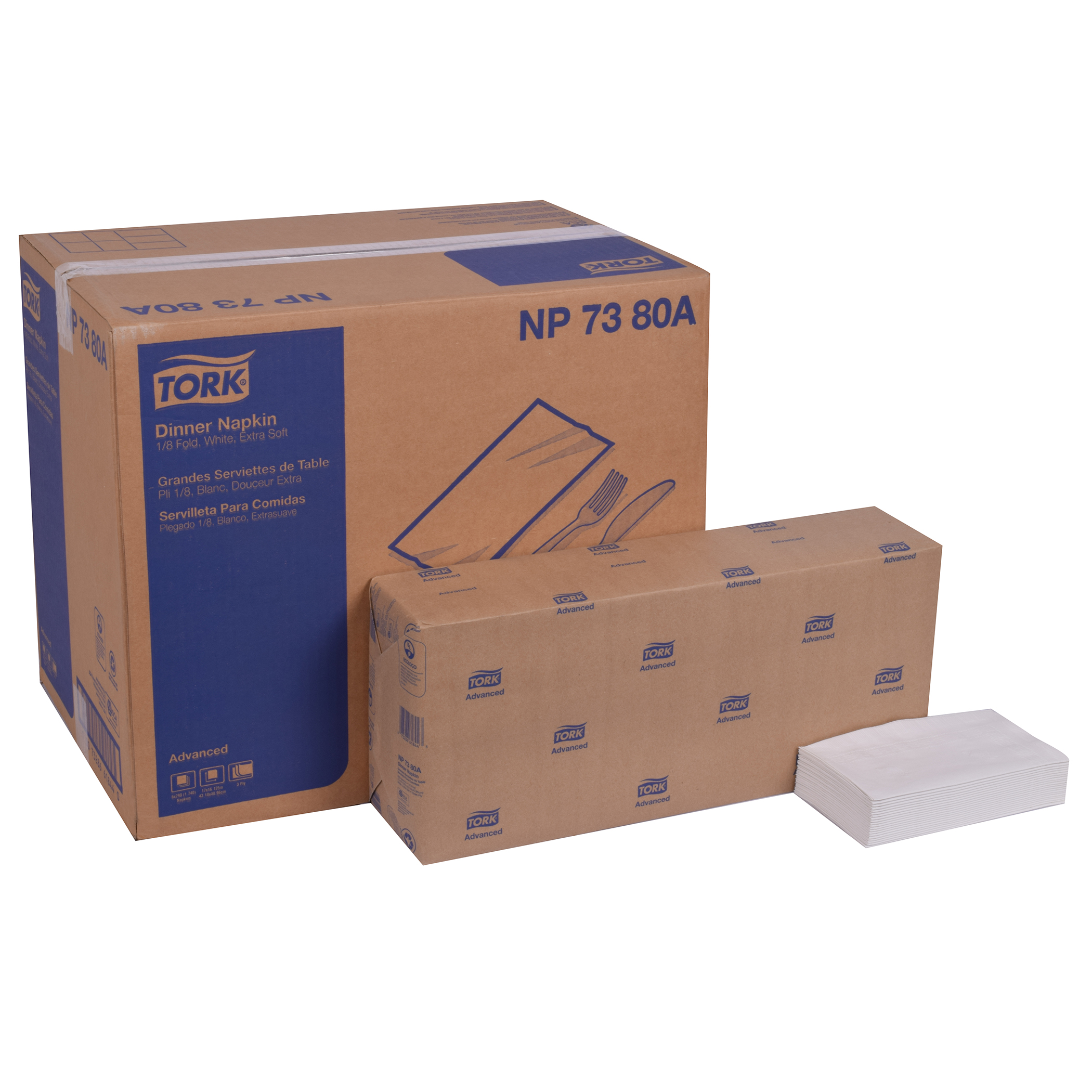 NP7380A 17X17 1/8F 3PLY NAPKIN 6/290/CS