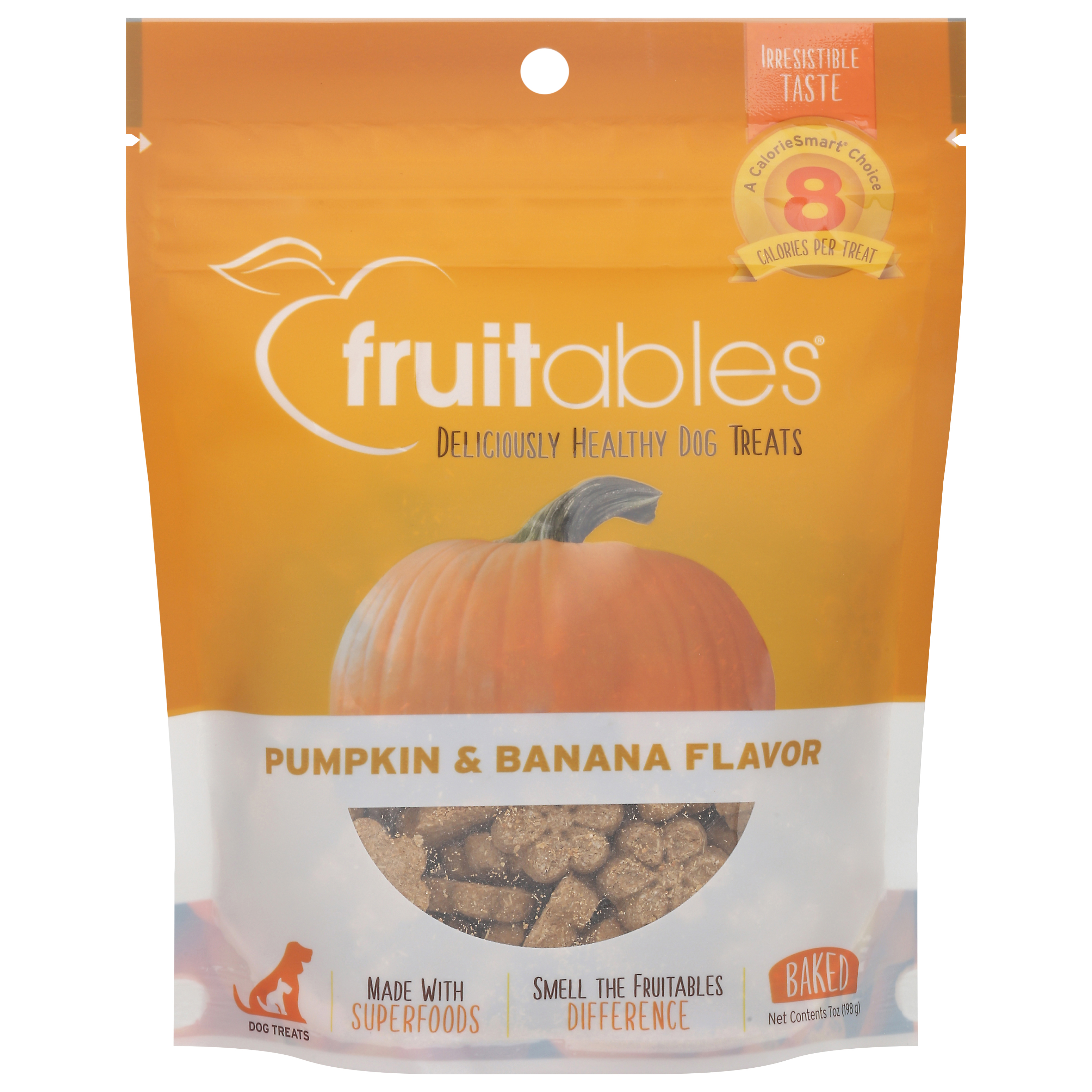 Fruitables Baked Pumpkin & Banana Flavor Dog Treats
