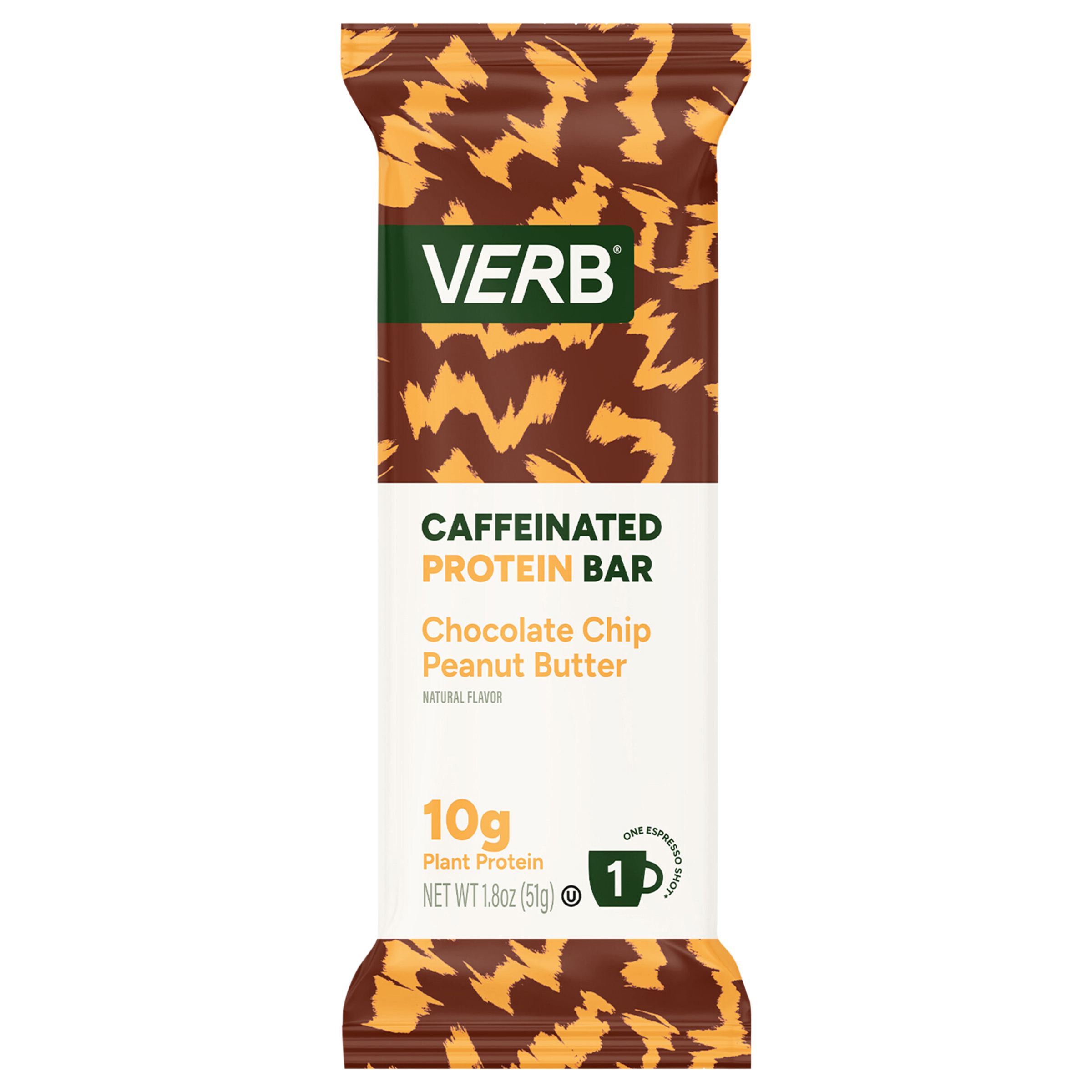 Verb Caffeinated Chocolate Chip Peanut Butter Protein Bar