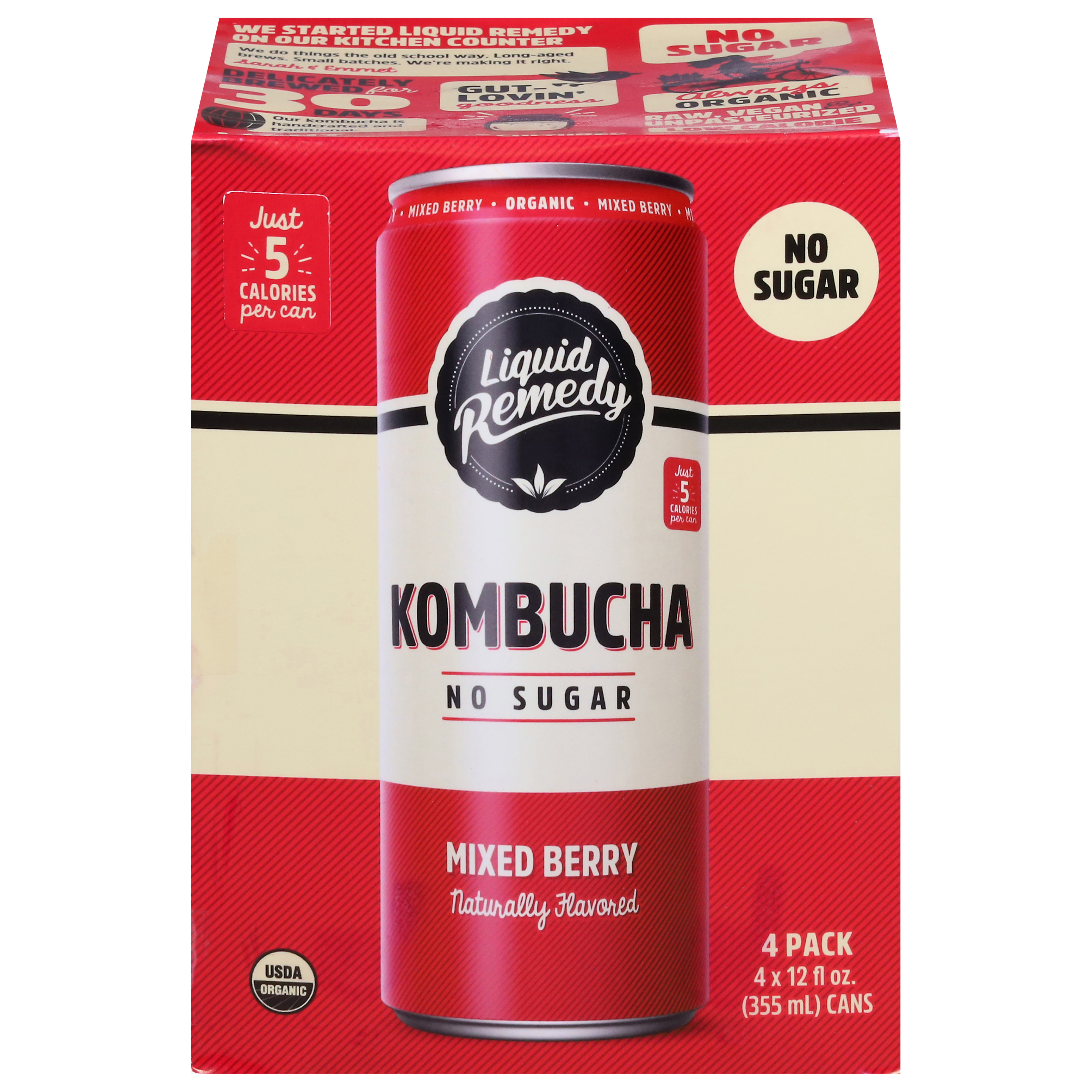 Liquid Remedy No Sugar Mixed Berry Kombucha