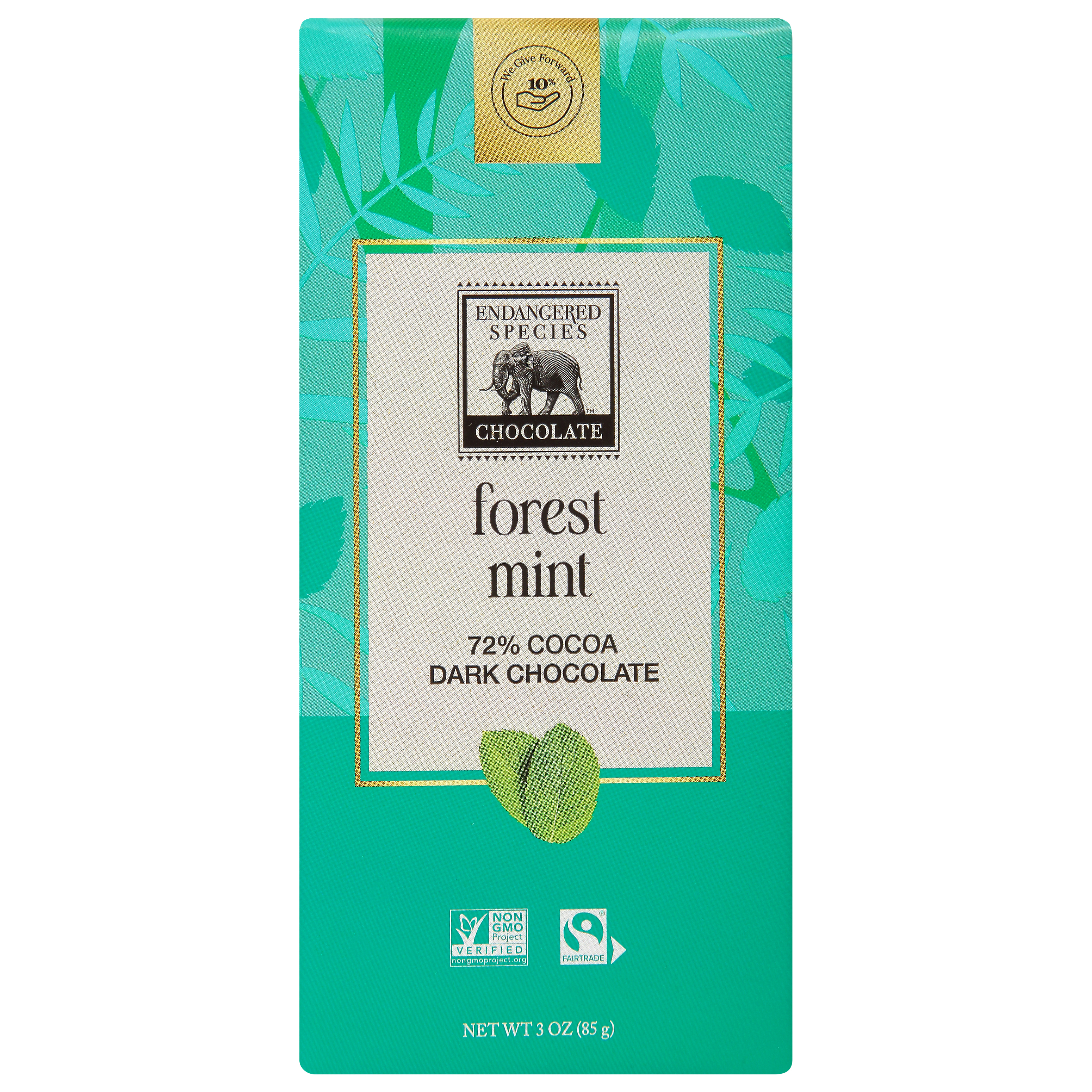Endangered Species Forest Mint 72% Cocoa Dark Chocolate