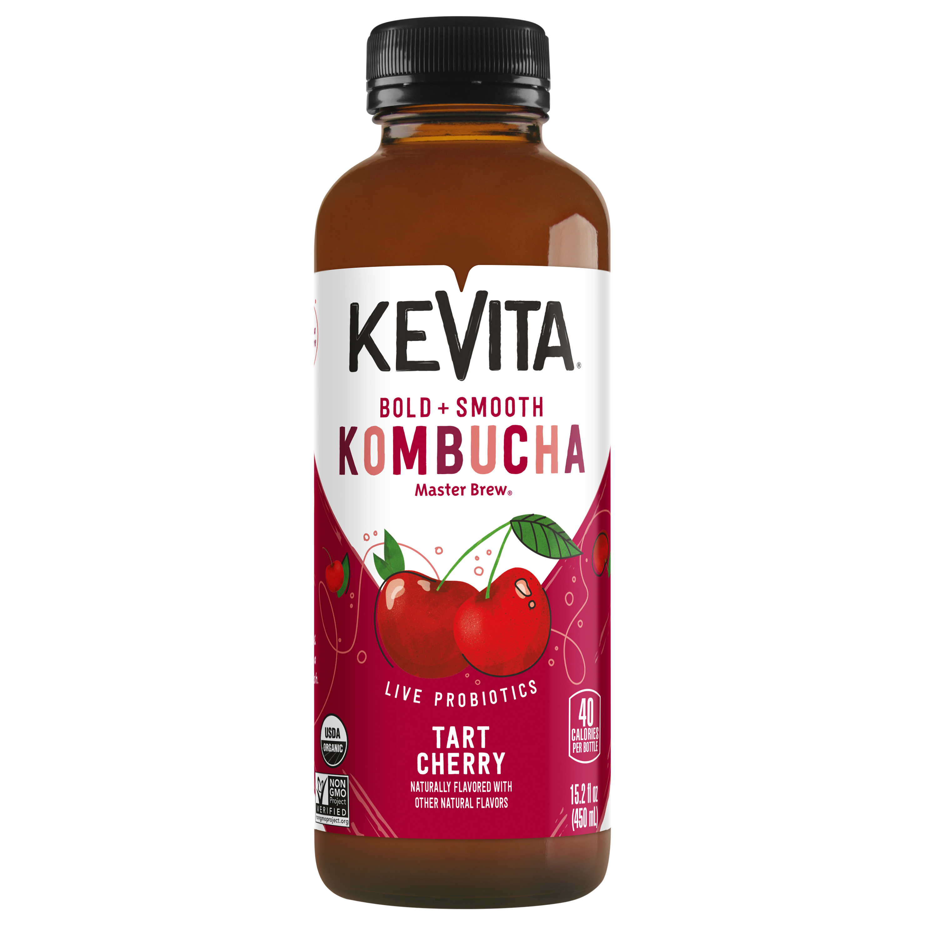KeVita Master Brew Kombucha, Tart Cherry,