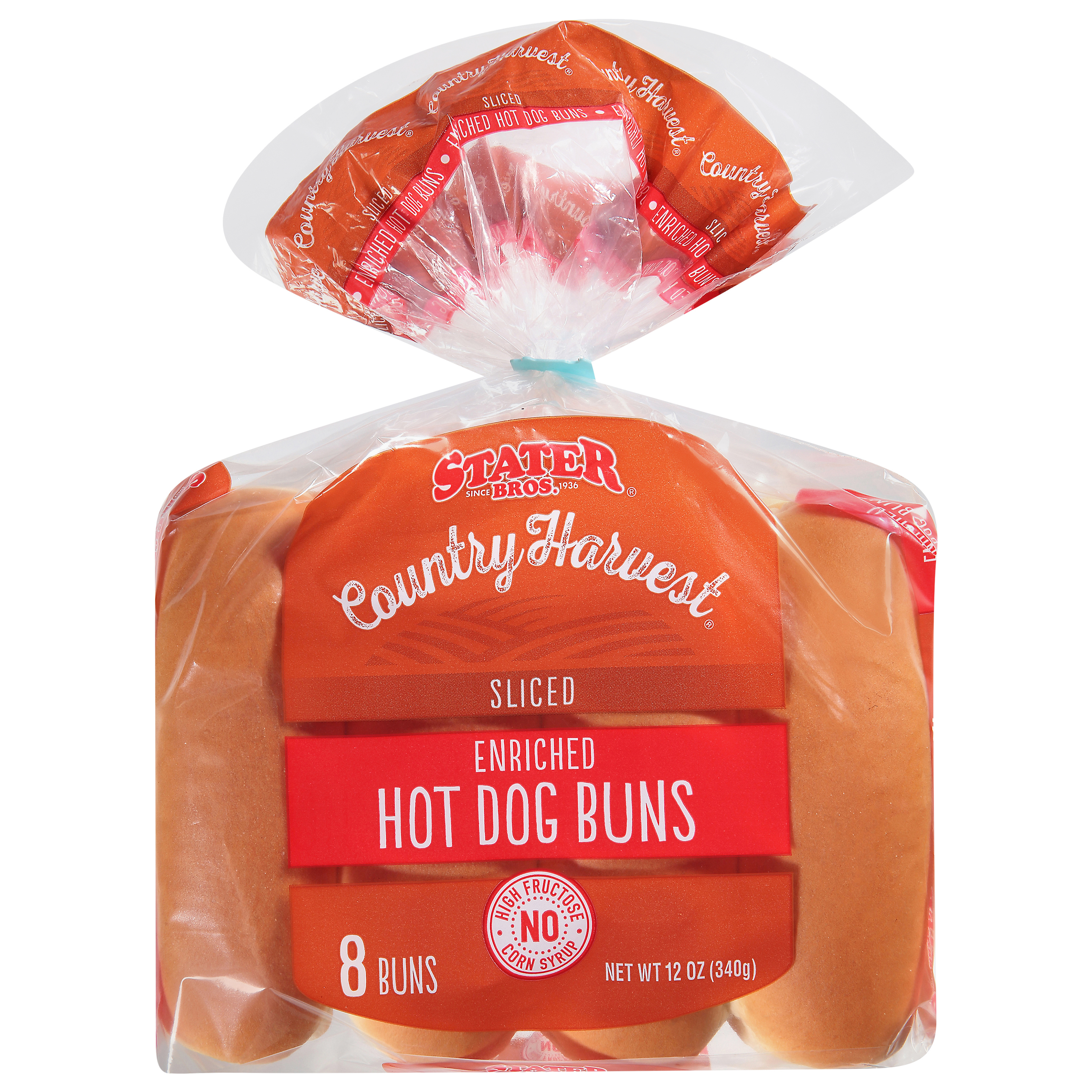 Stater Bros. Sliced Country Harvest Enriched Hot Dog Buns 8 ea
