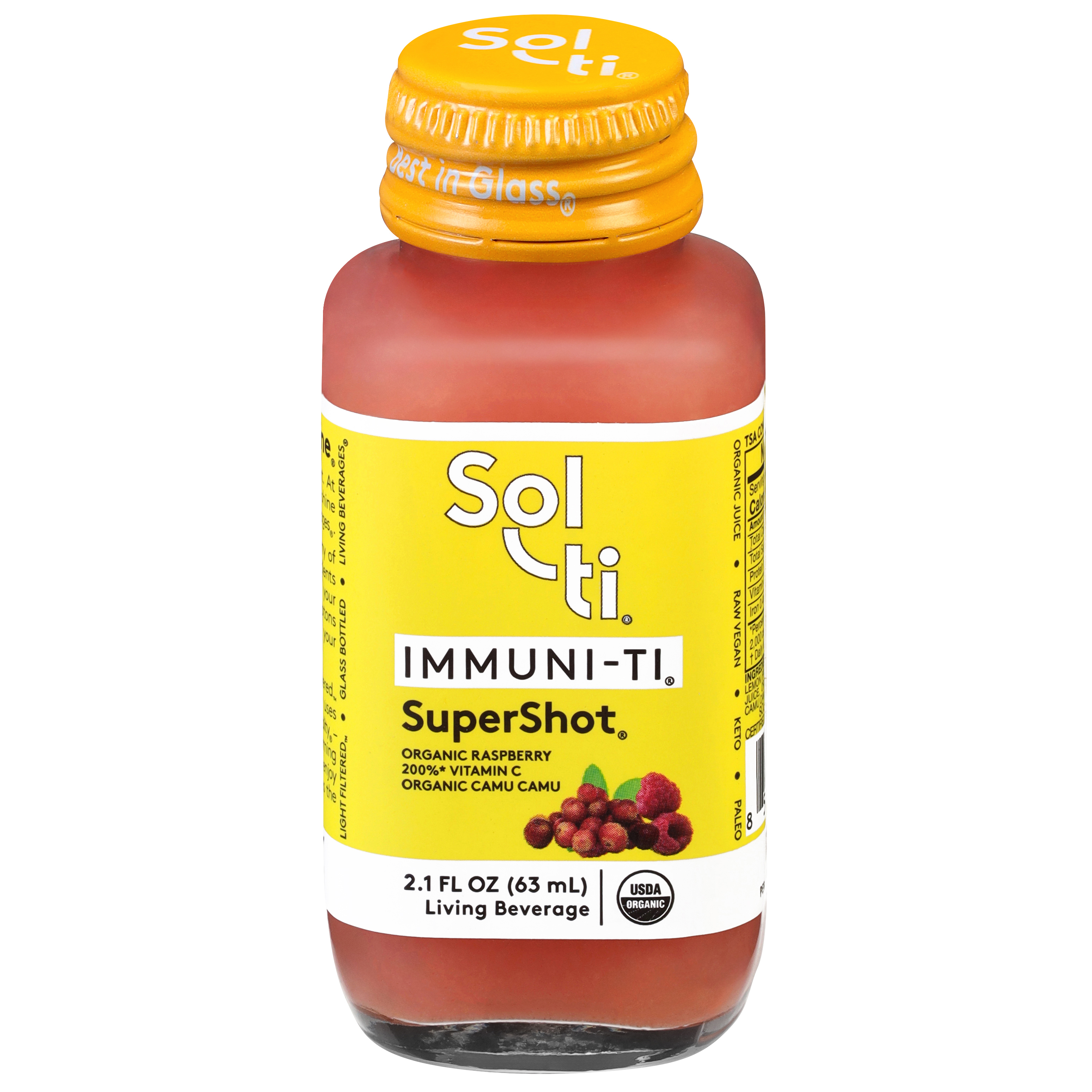 Sol-Ti Immuni-ti SuperShot Organic Raspberry Living Beverage