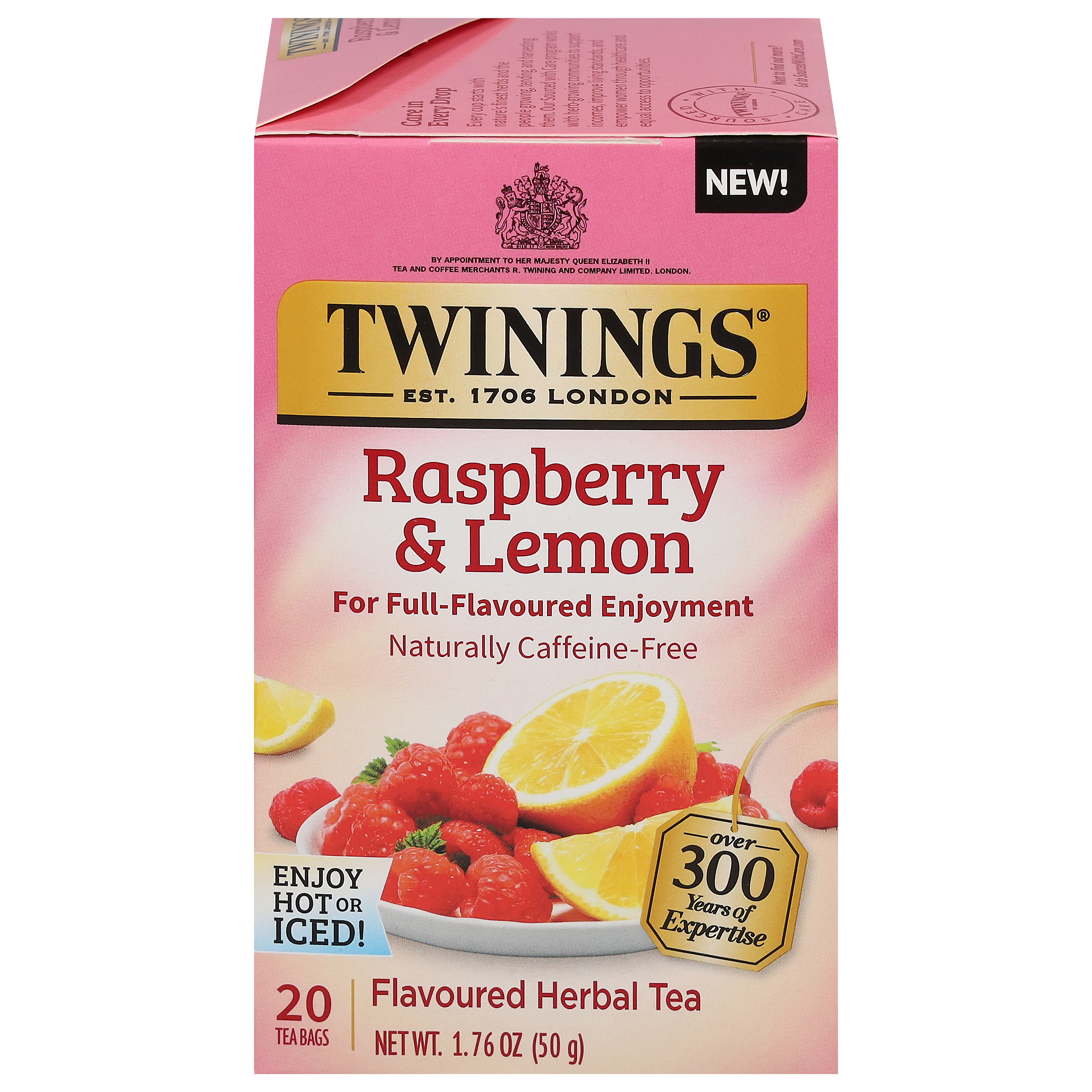 Twinings Flavoured Raspberry & Lemon Herbal Tea 20 Bags