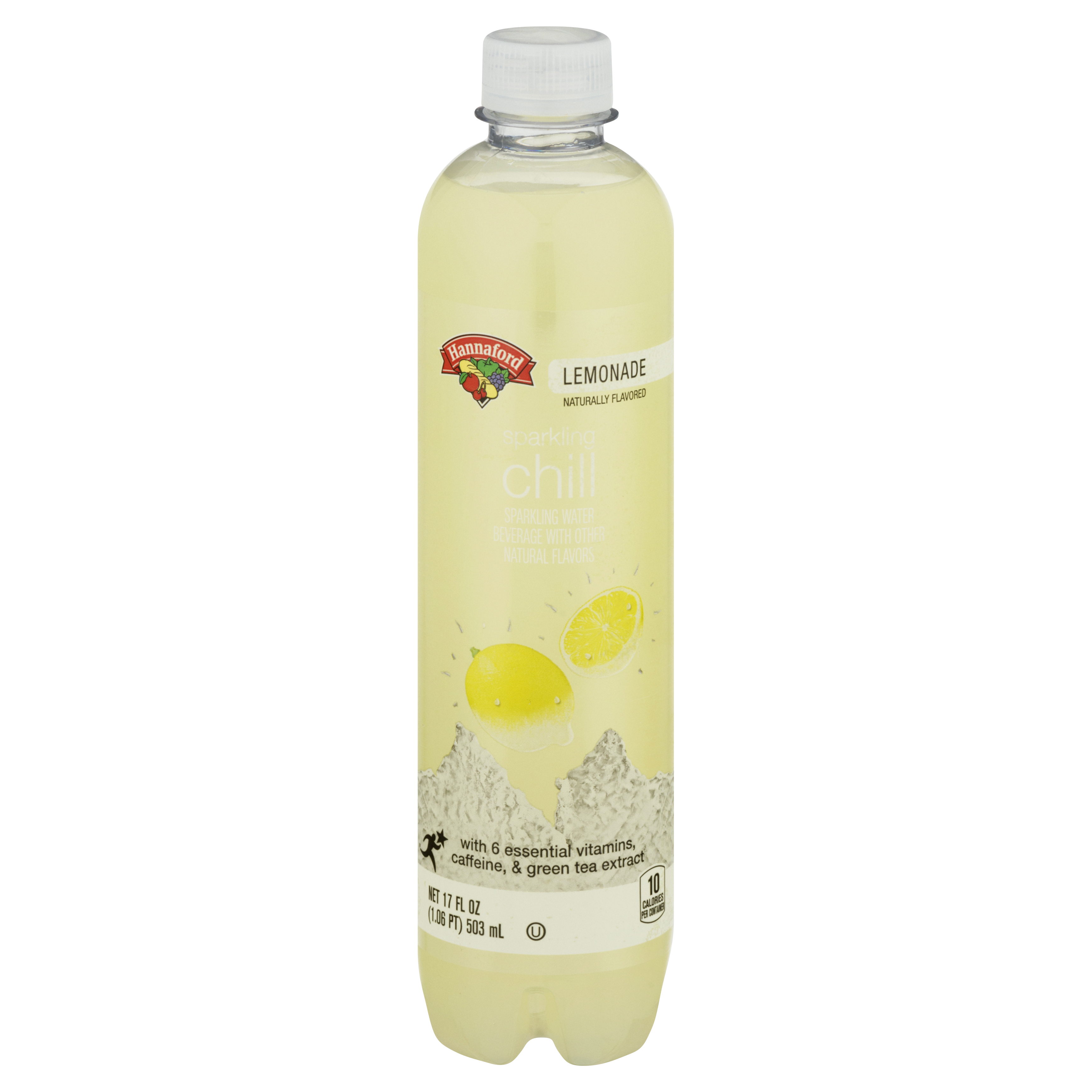 Hannaford Sparkling Chill Lemonade Sparkling Water Beverage 17 oz BOTTLE