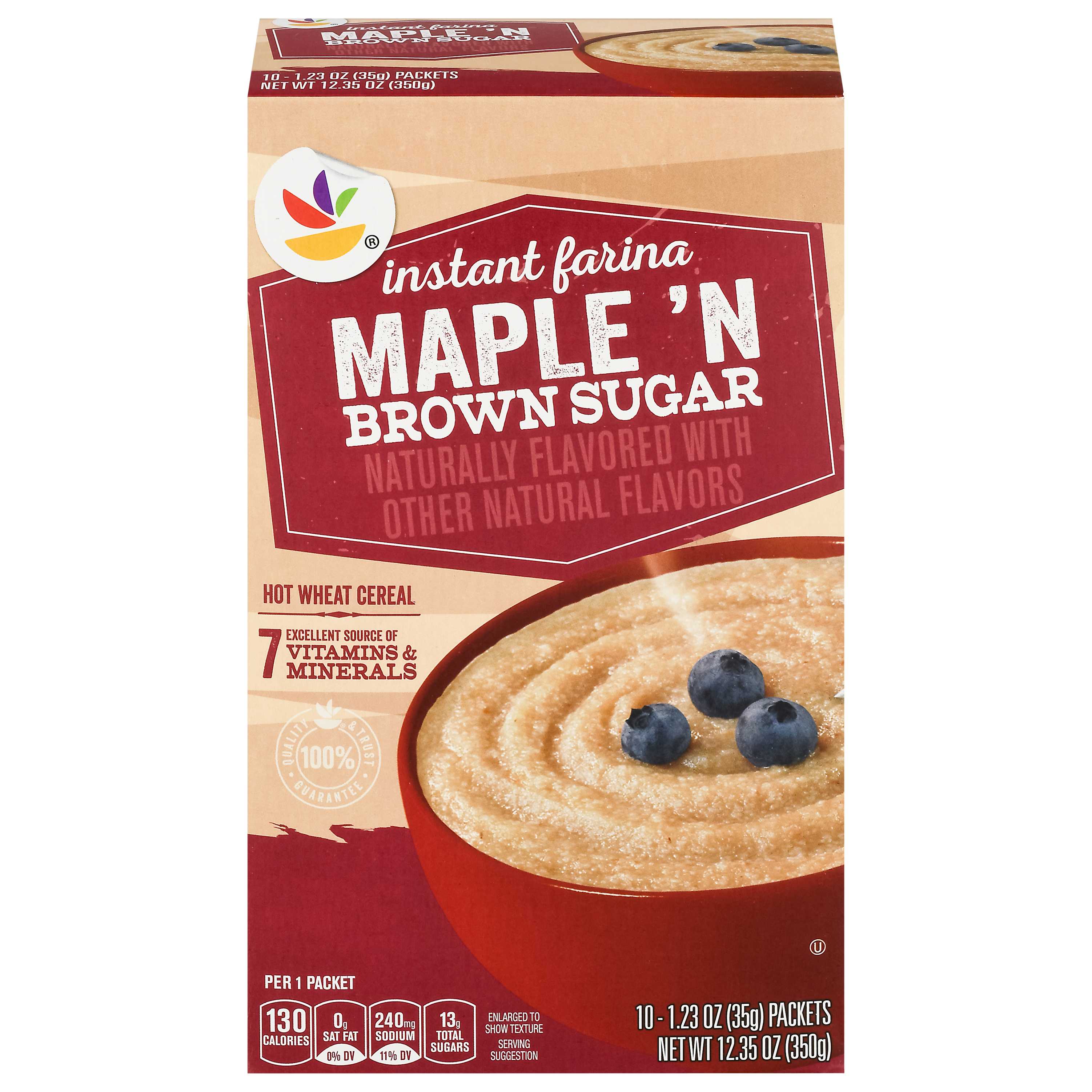 Cream of Wheat Instant MAPLE BROWN SUGAR 3-1.23 oz Packs per Box