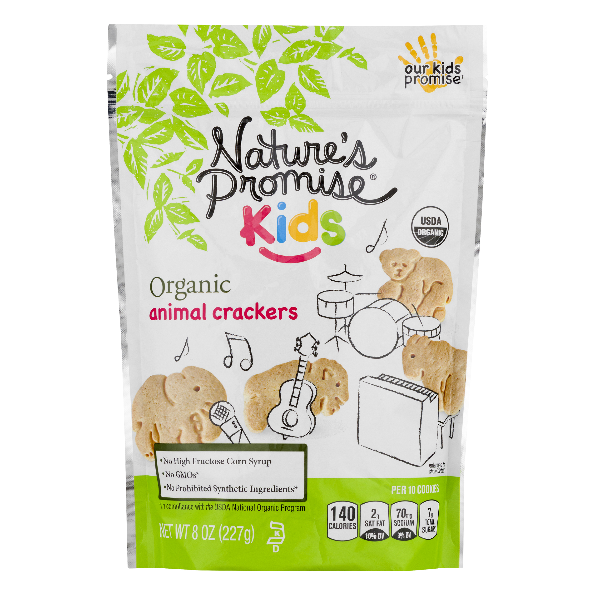 Nature's Promise Animal Crackers, Organic, Kids, Pouch