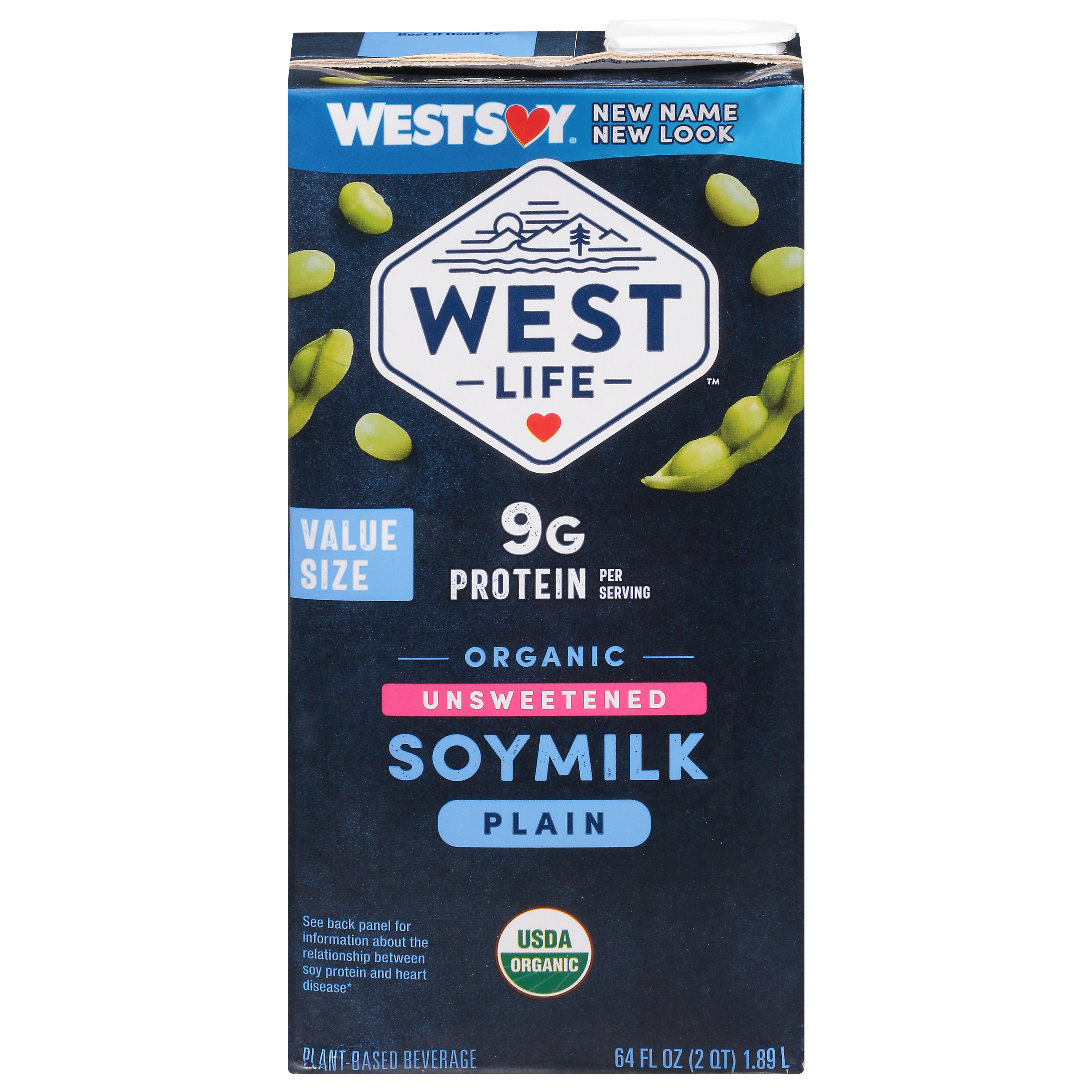 West Life Plain Unsweetened Organic Soymilk Value Size