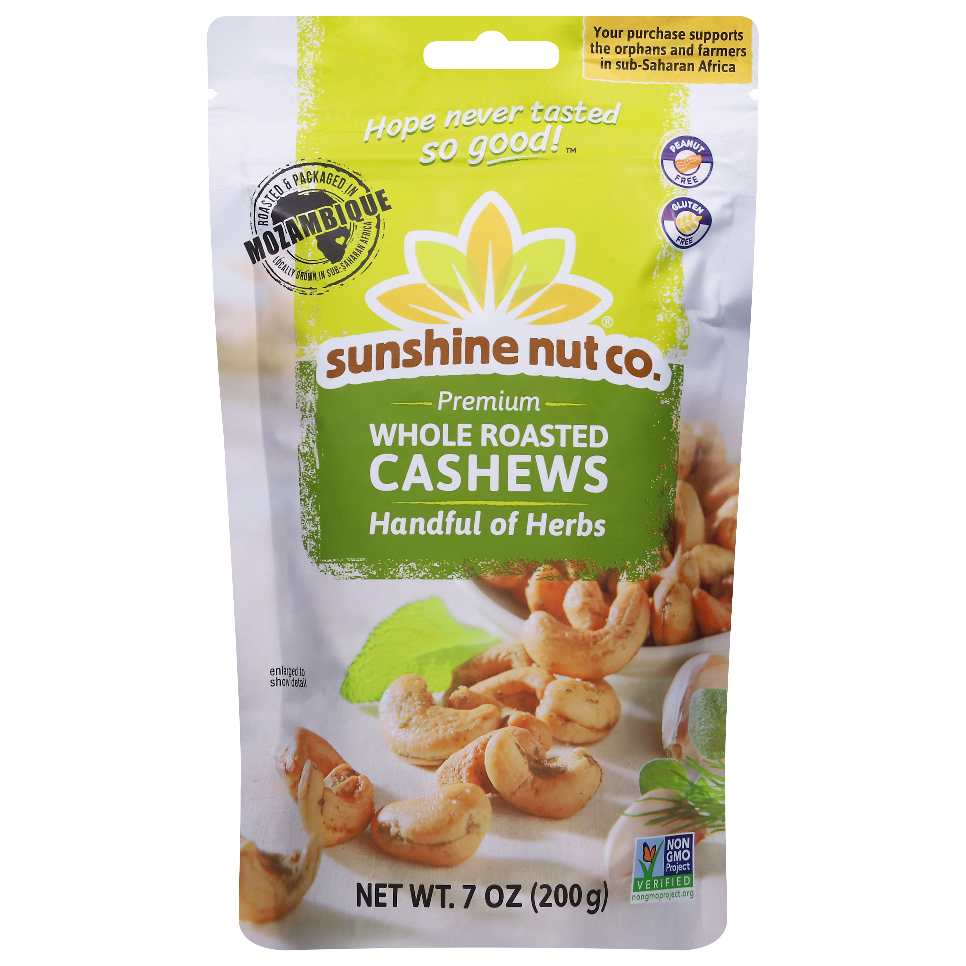 Sunshine Nut Co. Premium Whole Roasted Handful of Herbs Cashews