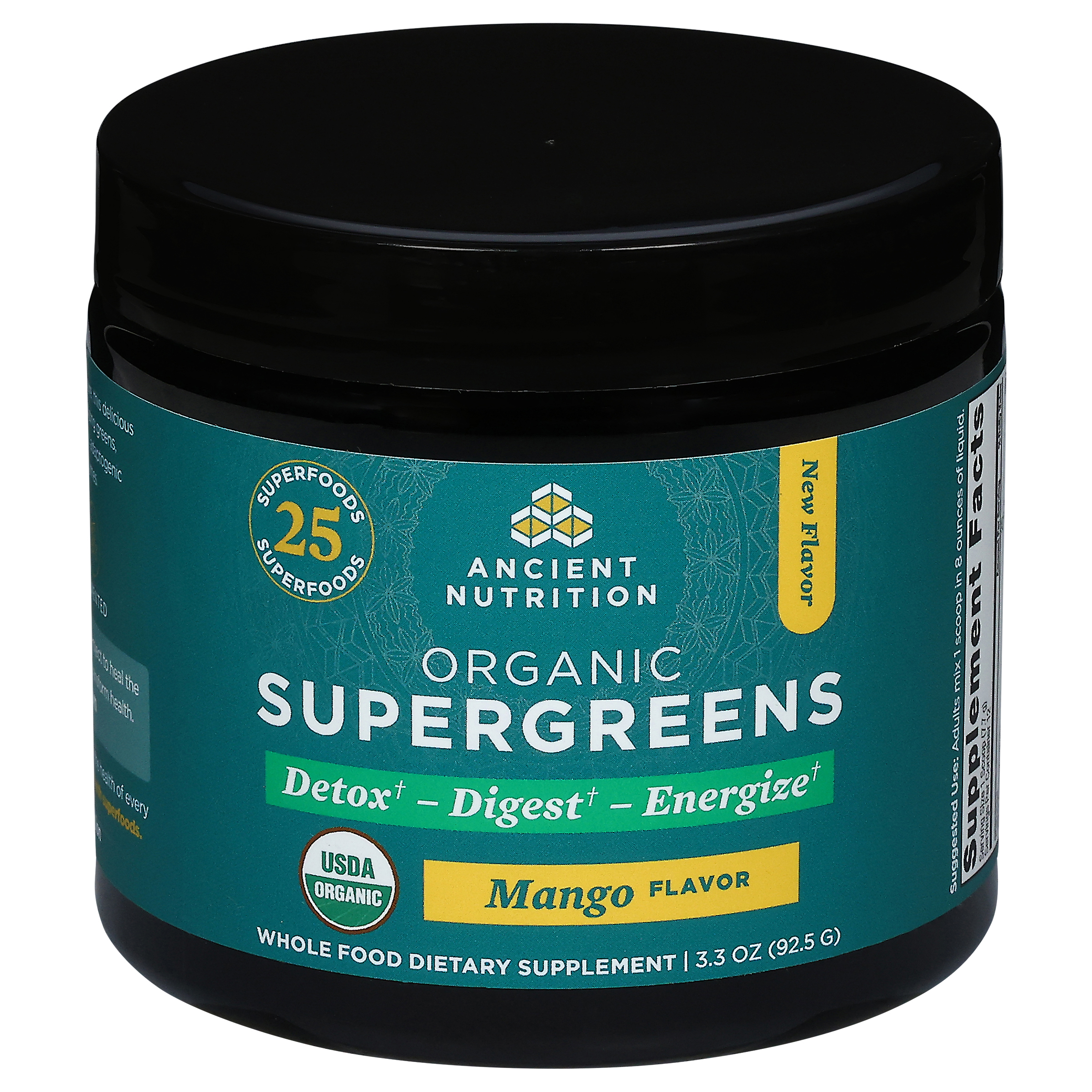 Ancient Nutrition Organic Mango Flavor SuperGreens