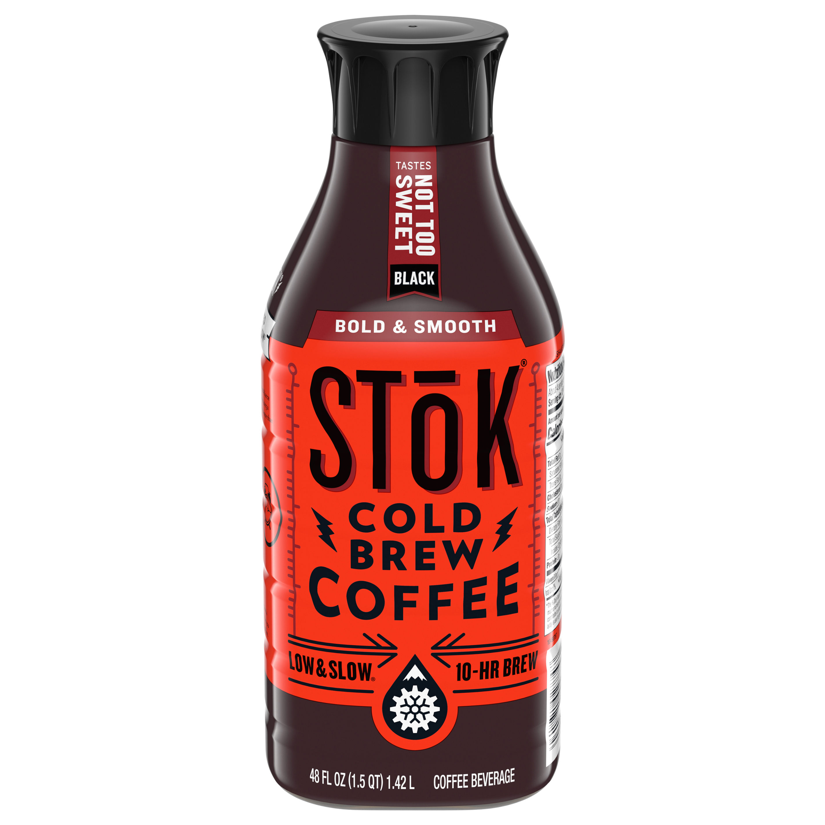 SToK Cold Brew Coffee, Not Too Sweet, Arabica-Based Blend, Black, Sweetened, Dark Roast,