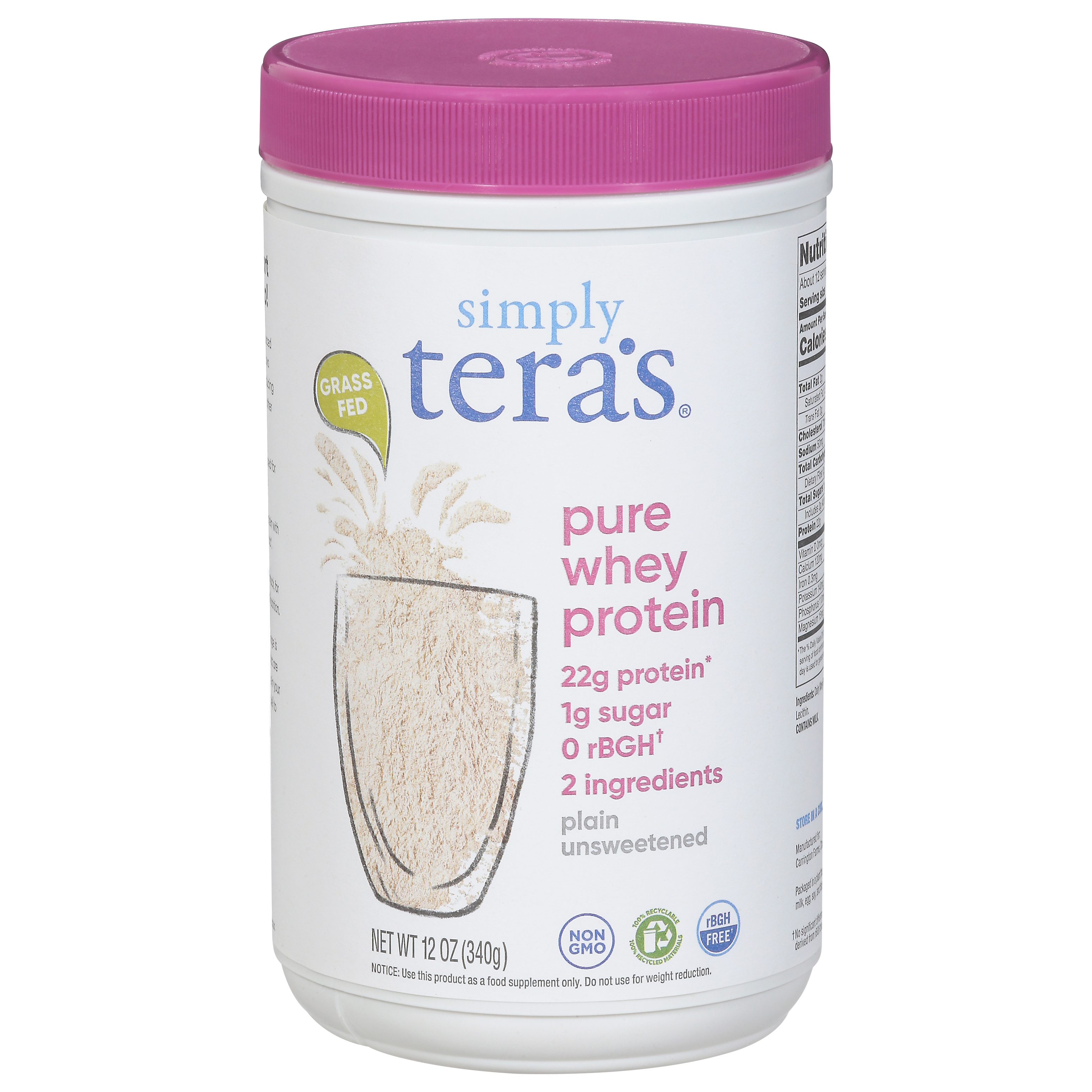 Simply Tera's Pure Plain Unsweetened Whey Protein