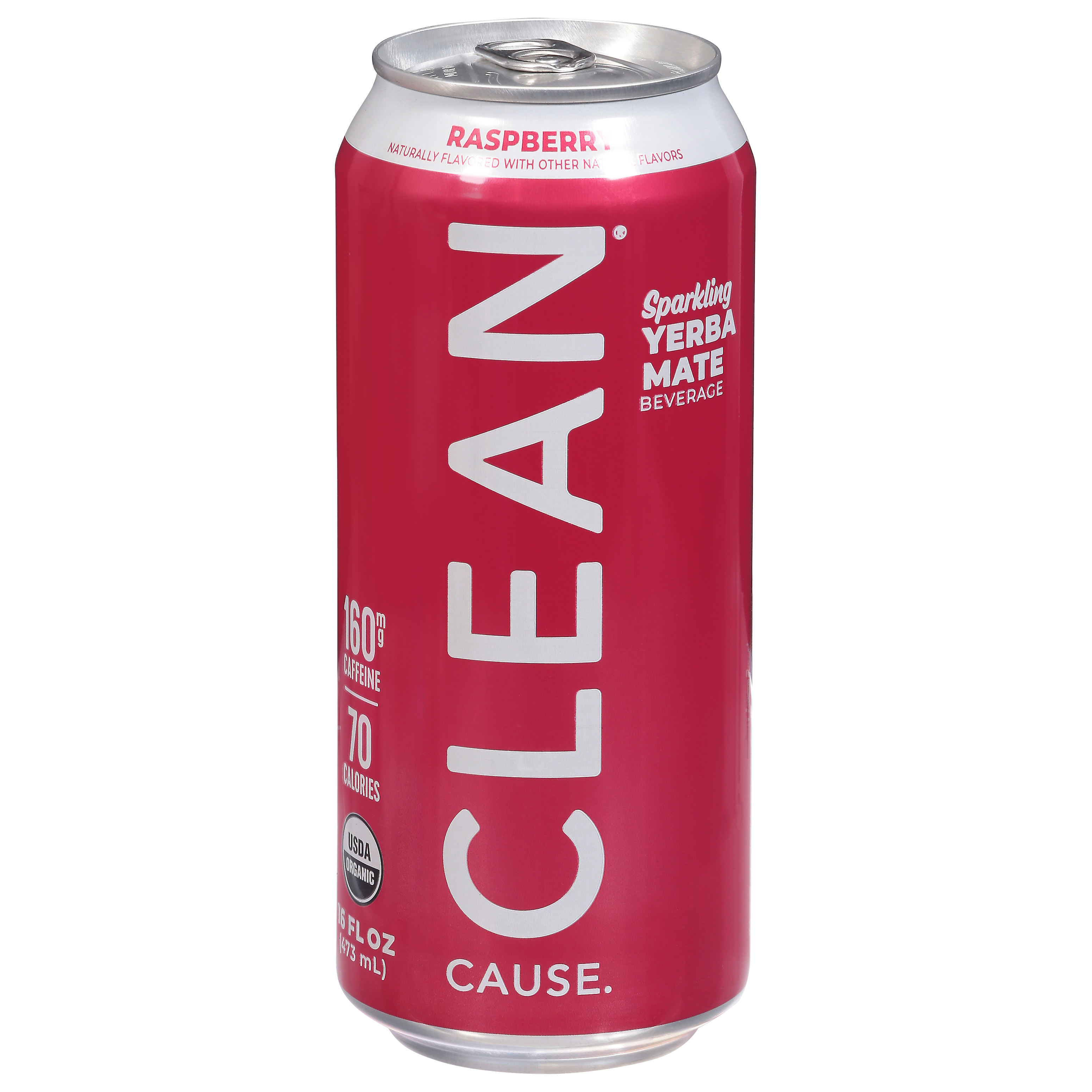 Clean Cause Sparkling Raspberry Yerba Mate Beverage