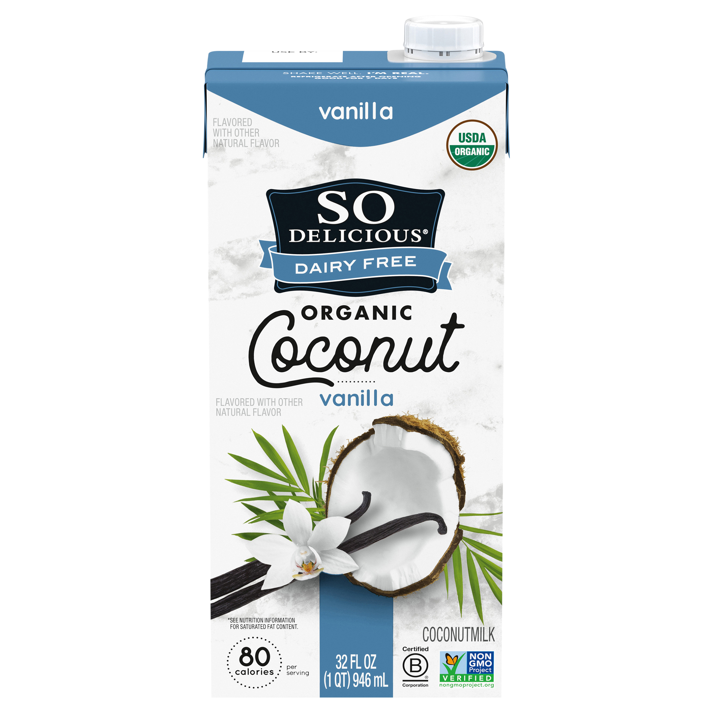 So Delicious Dairy Free UHT Vanilla Coconut Milk, 1 Quart