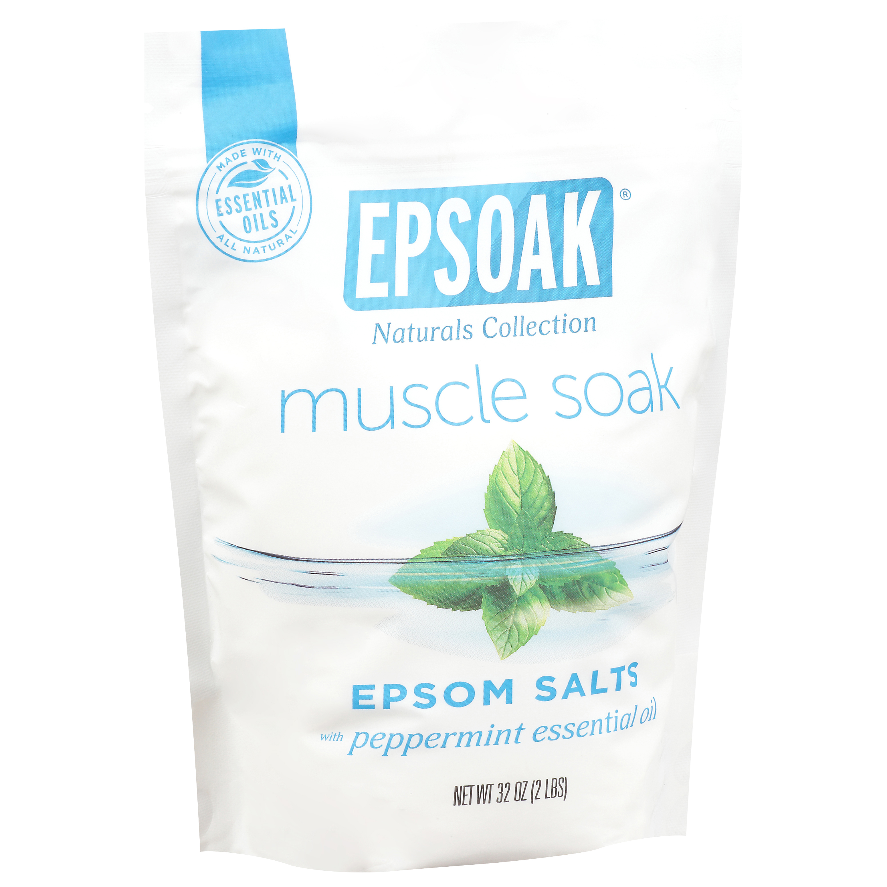 Epsoak Naturals Collection Muscle Soak Epsom Salts 32 oz Pouch