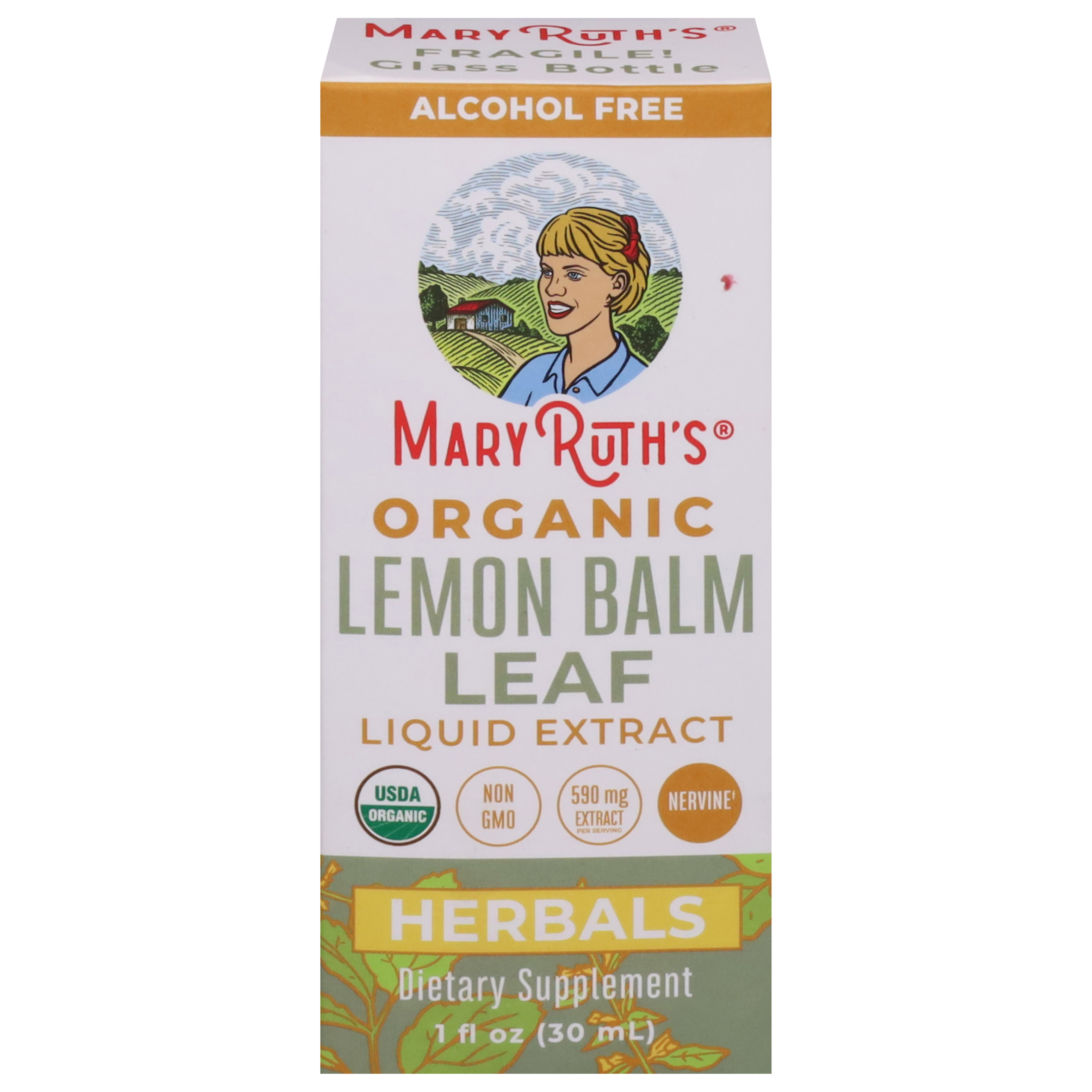 MaryRuth's Liquid Extract Herbals 590 mg Organic Lemon Balm Leaf