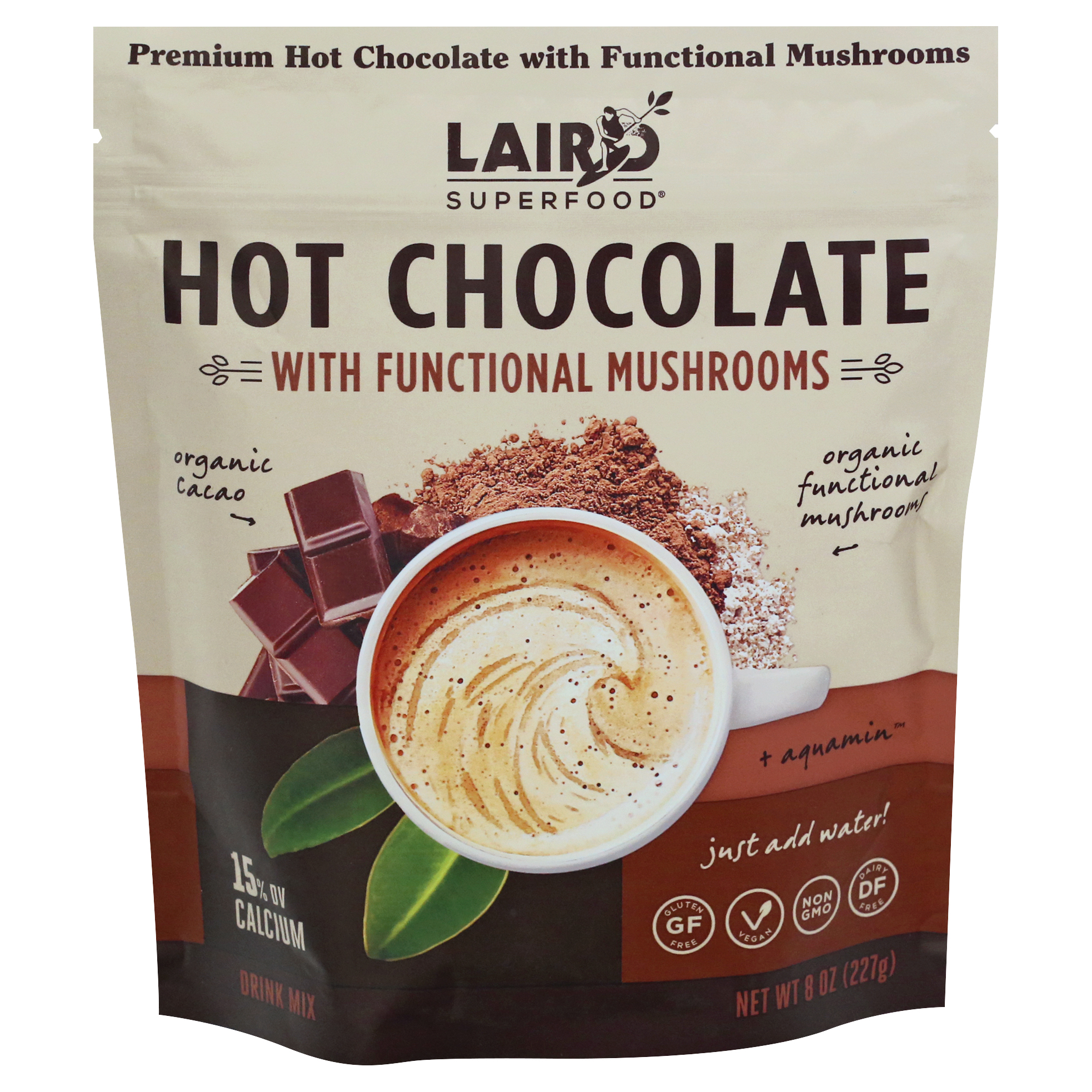 Laird Superfood Hot Chocolate with Functional Mushrooms Drink Mix