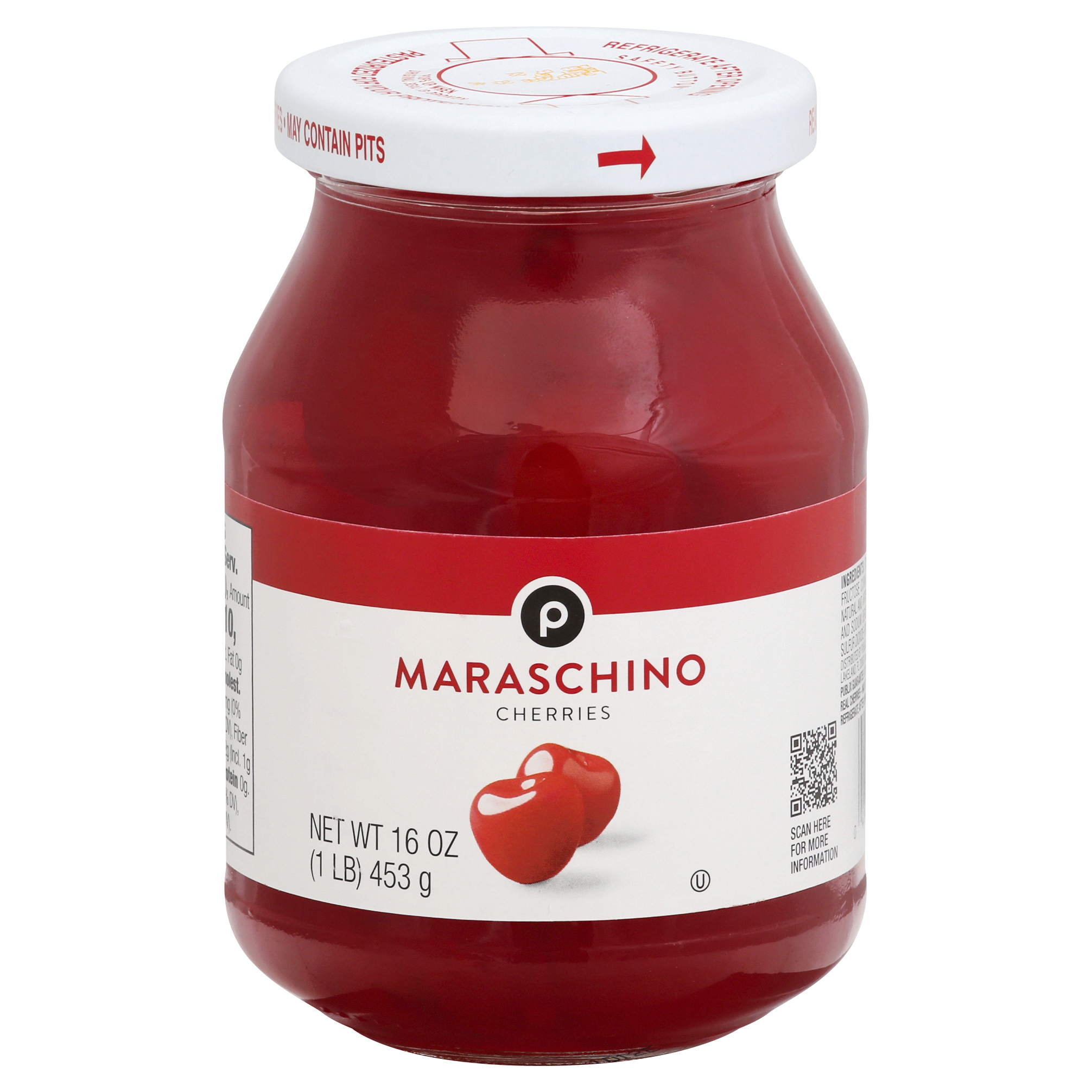 Publix Maraschino Cherries 16 oz JAR