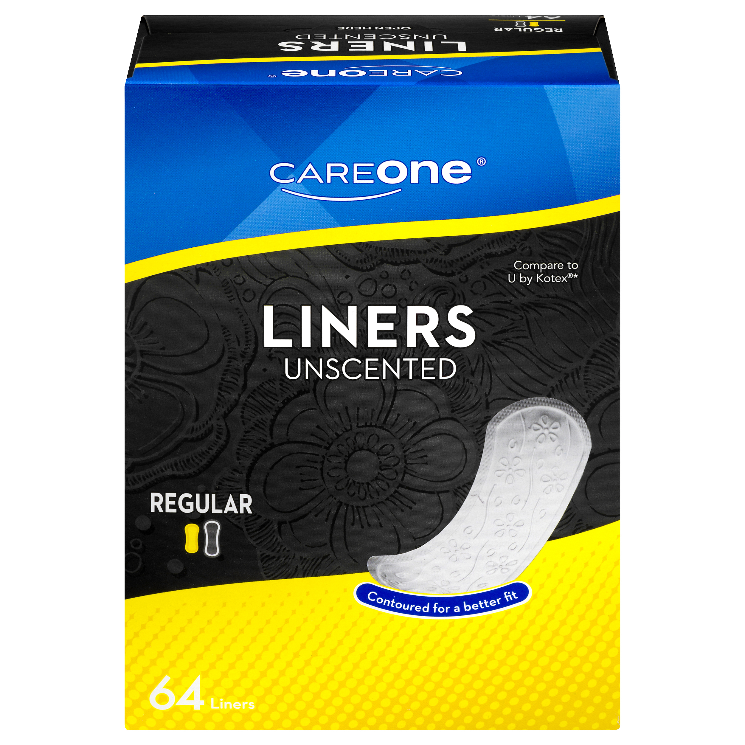 CareOne Regular Unscented Liners 64 ea Box