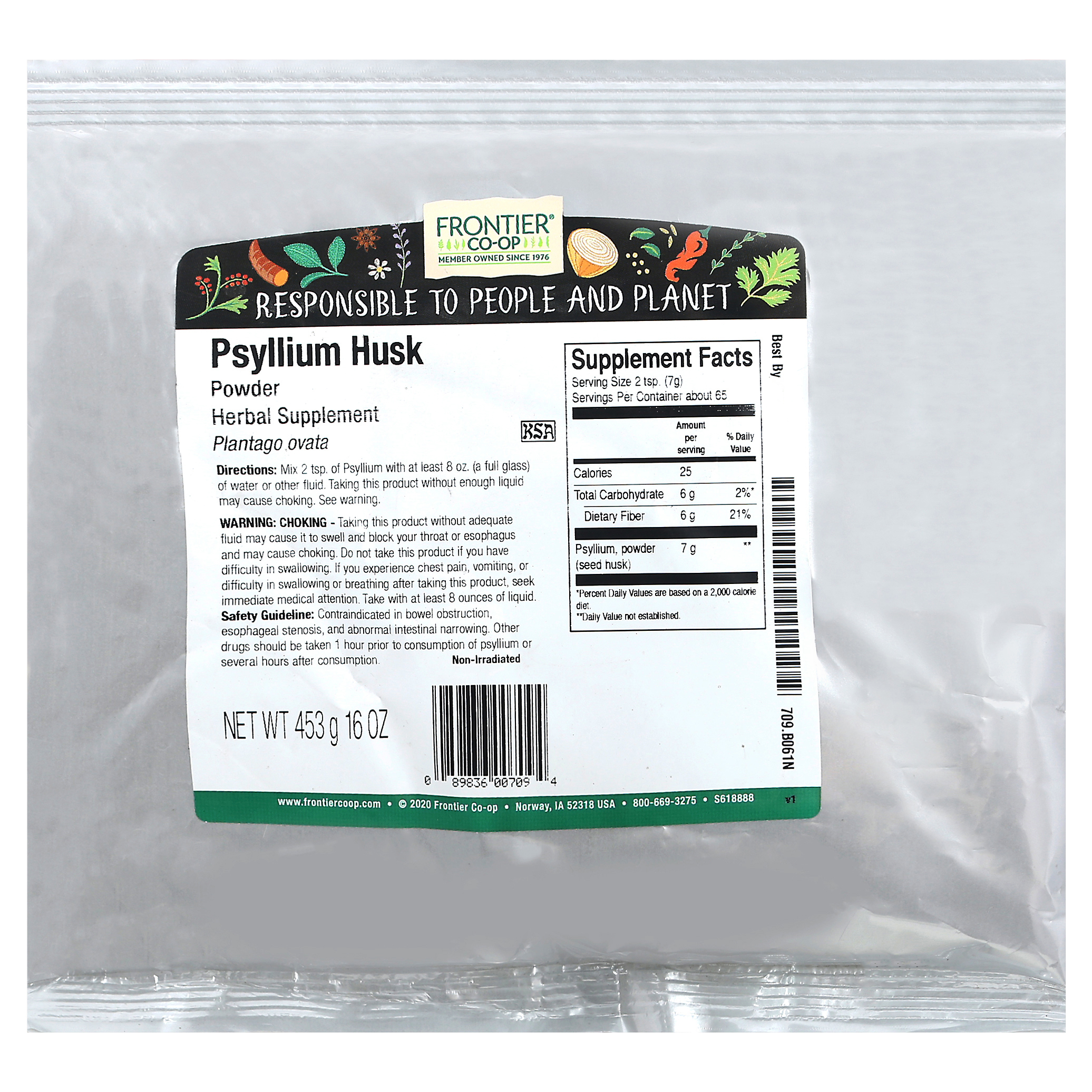 Frontier Co-Op Psyllium Husk Powder