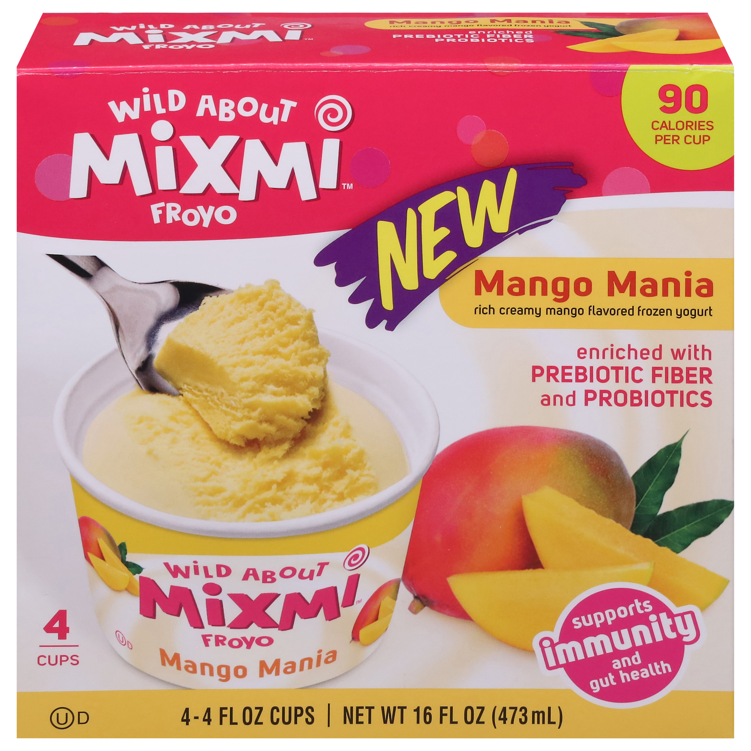 Mixmi Mango Mania Frozen Yogurt 4 - 4 fl oz Cups