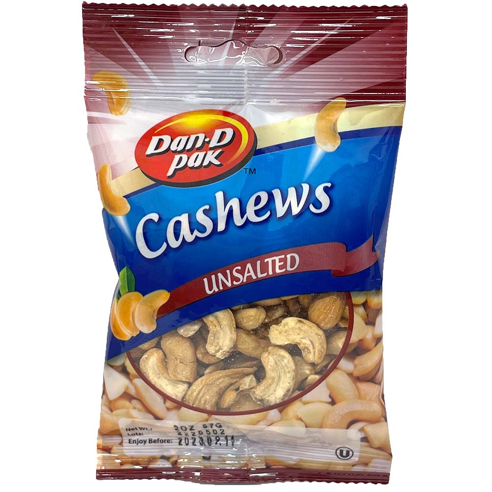 Dan D-Pak Unsalted Cashews 3 oz