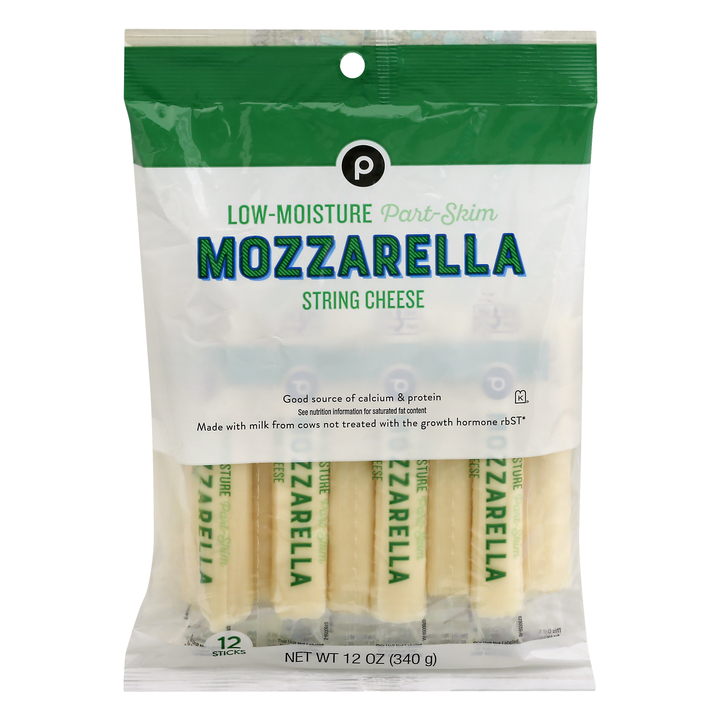 Publix LowMoisture PartSkim Mozzarella String Cheese 12 ea BAG