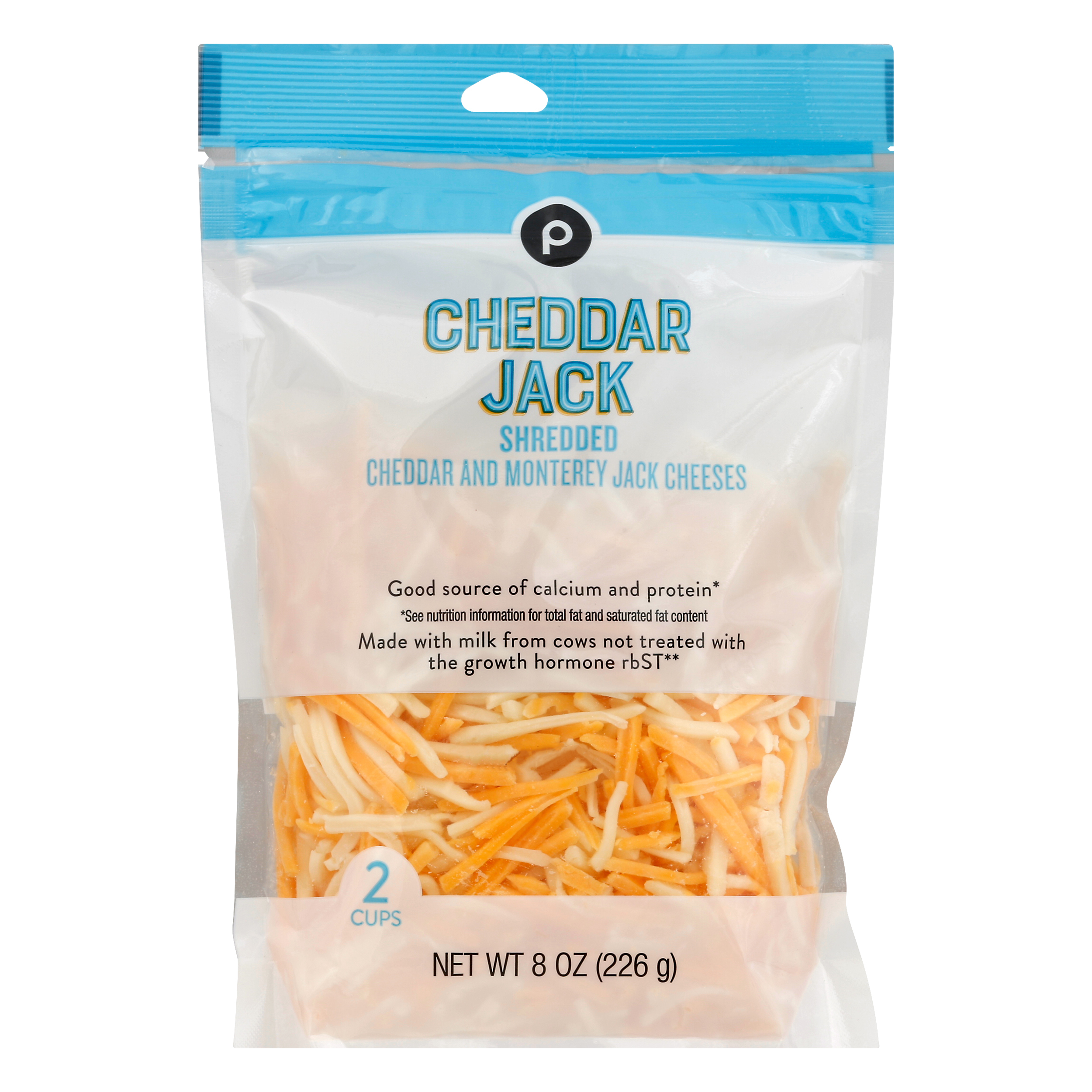 Publix Shredded Cheddar Jack Cheese 8.0 oz STAND PACK