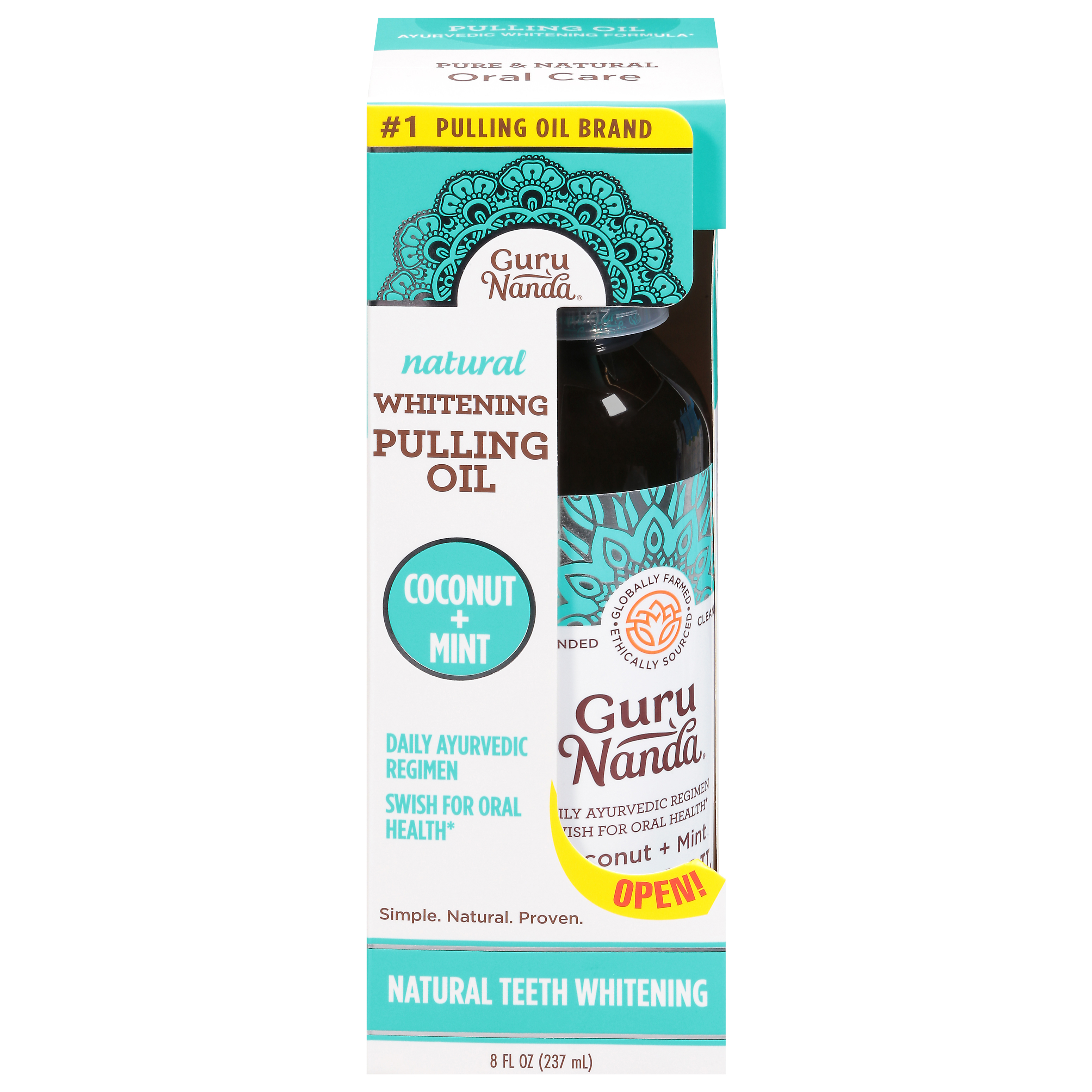 Guru Nanda Natural Whitening Coconut + Mint Pulling Oil