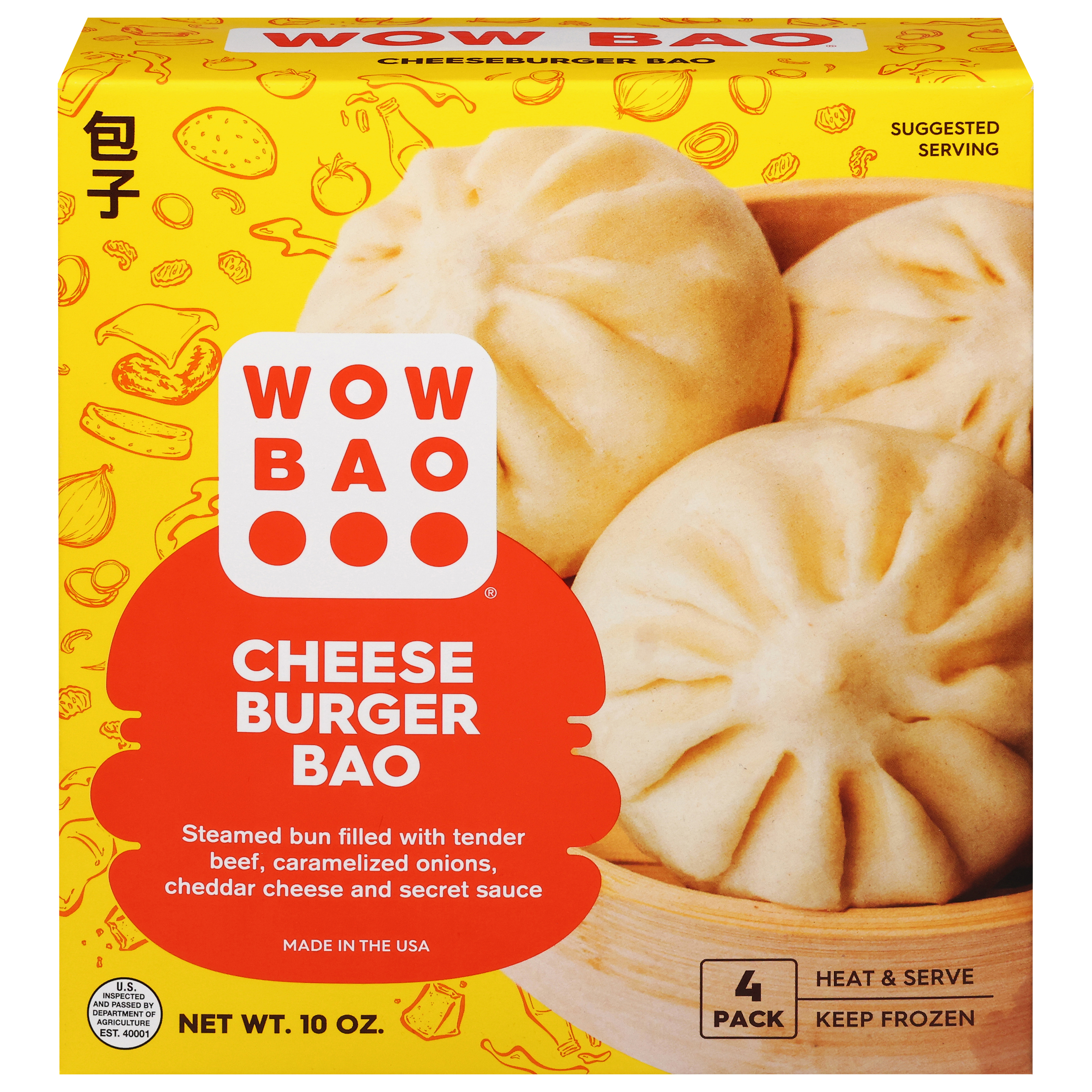 Wow Bao Cheese Burger Bao