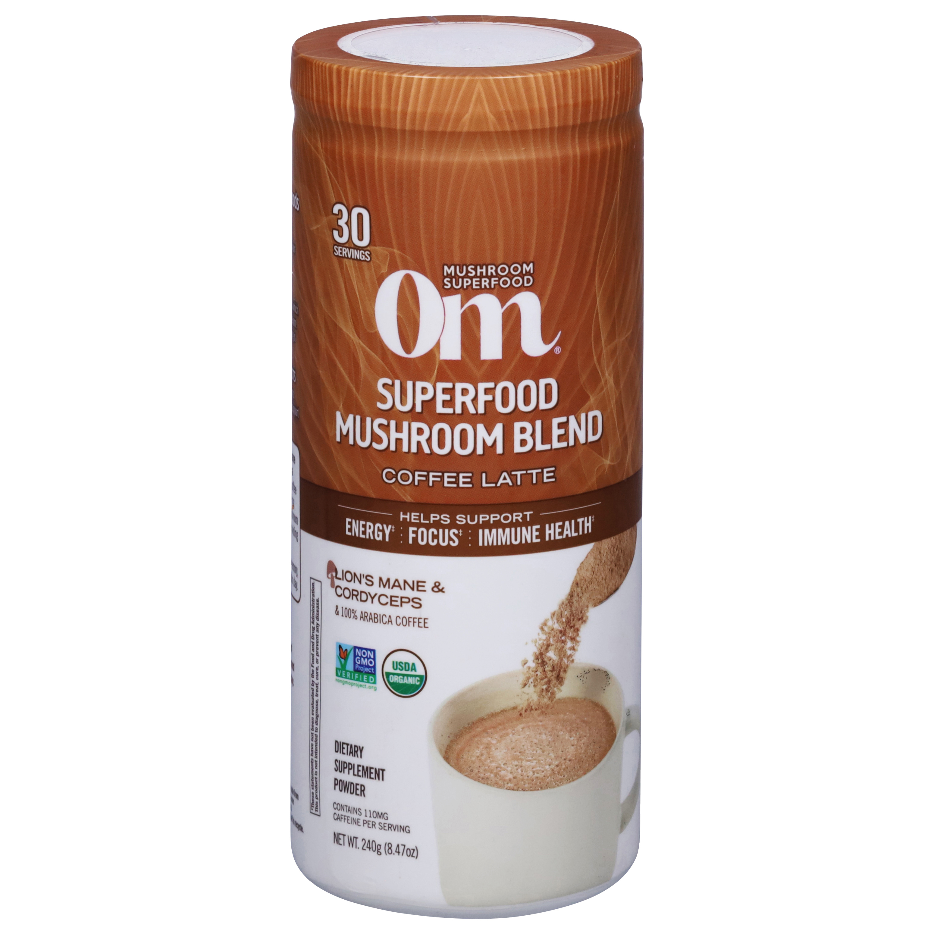 Om Coffee Latte Superfood Mushroom Blend