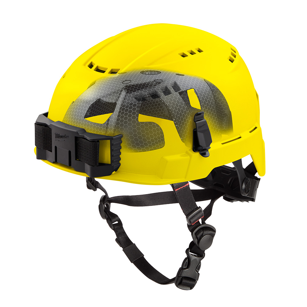 BOLT Yellow Vented Safety Helmet with IMPACT ARMOR Liner (USA) - Type 2, Class C