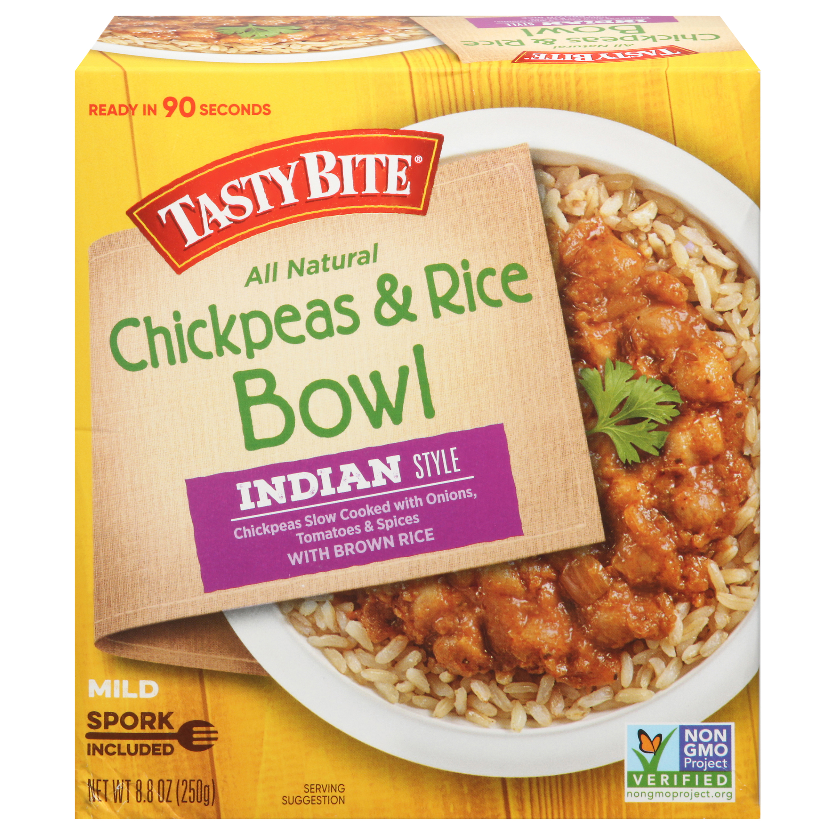 Tasty Bite Indian Style Mild Chickpeas & Rice Bowl