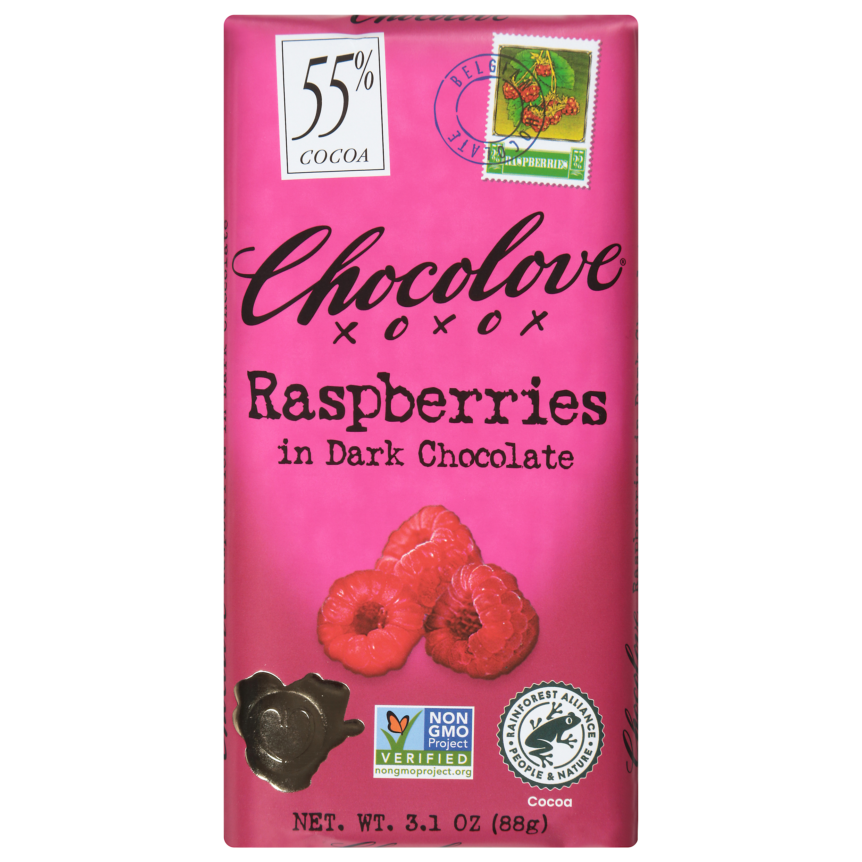 Chocolove 55% Cocoa Raspberries Dark Chocolate