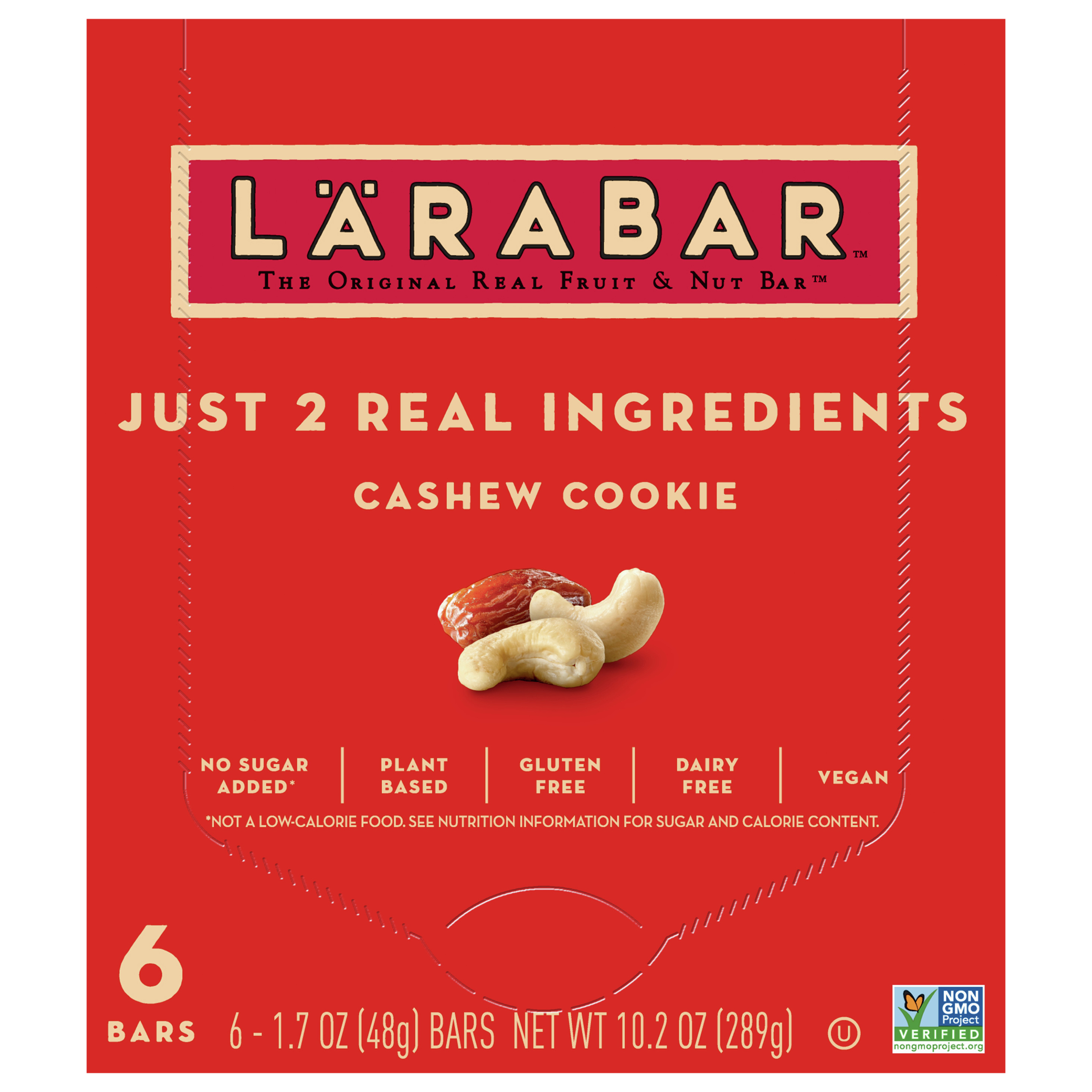 Larabar Cashew Cookie, Gluten Free Vegan Fruit & Nut Bar, 1.7 oz Bars,