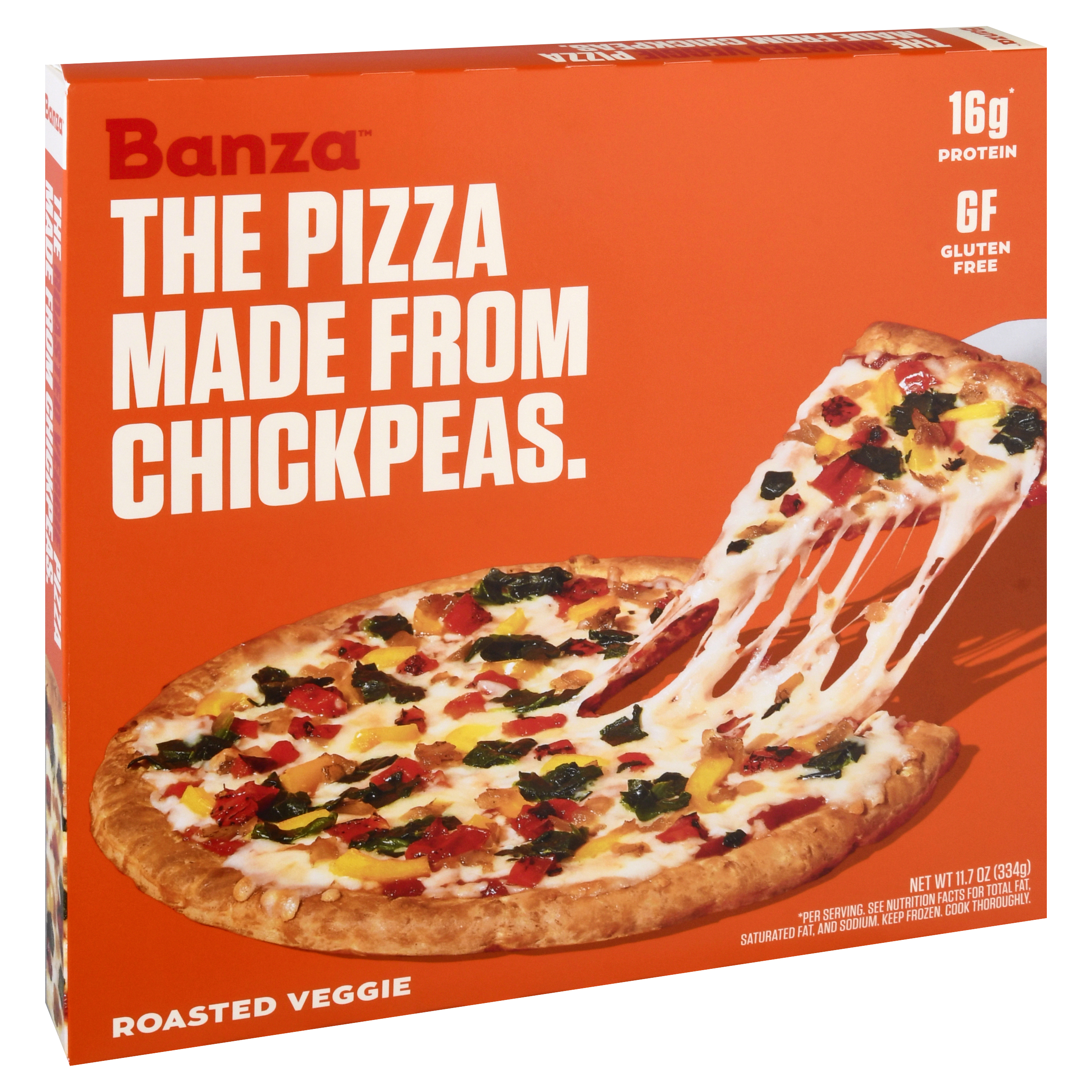 Banza Made from Chickpeas Roasted Veggie Pizza