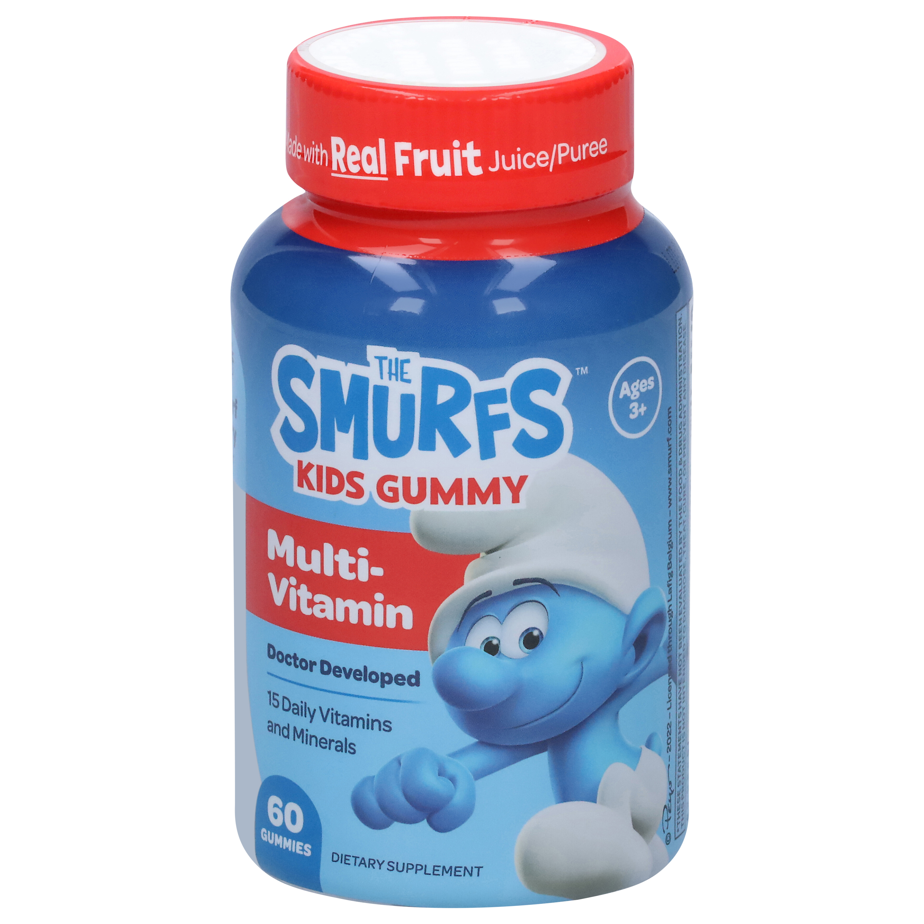 Smurfs Kids Gummy Berry Flavored Multi-Vitamin 60 Gummies